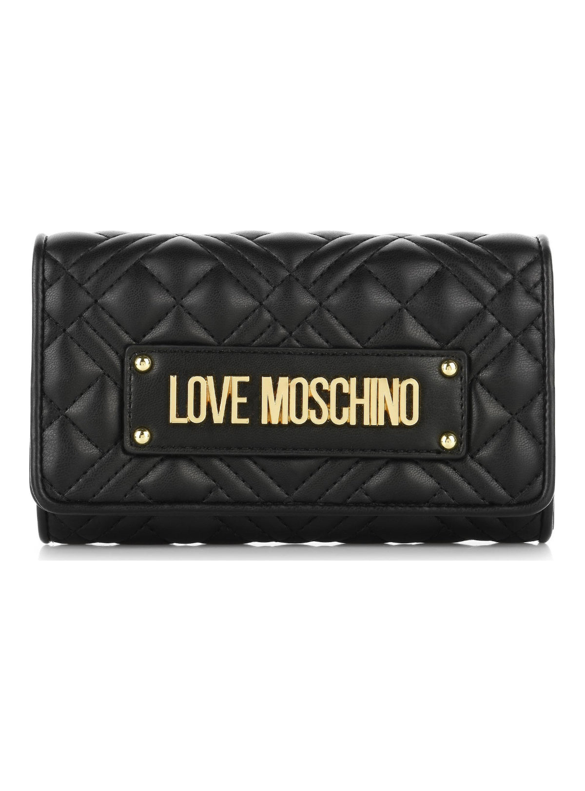 Moschino Wallet - Quilted Large Women Wallet - Black - JC5603PP1DLA0000