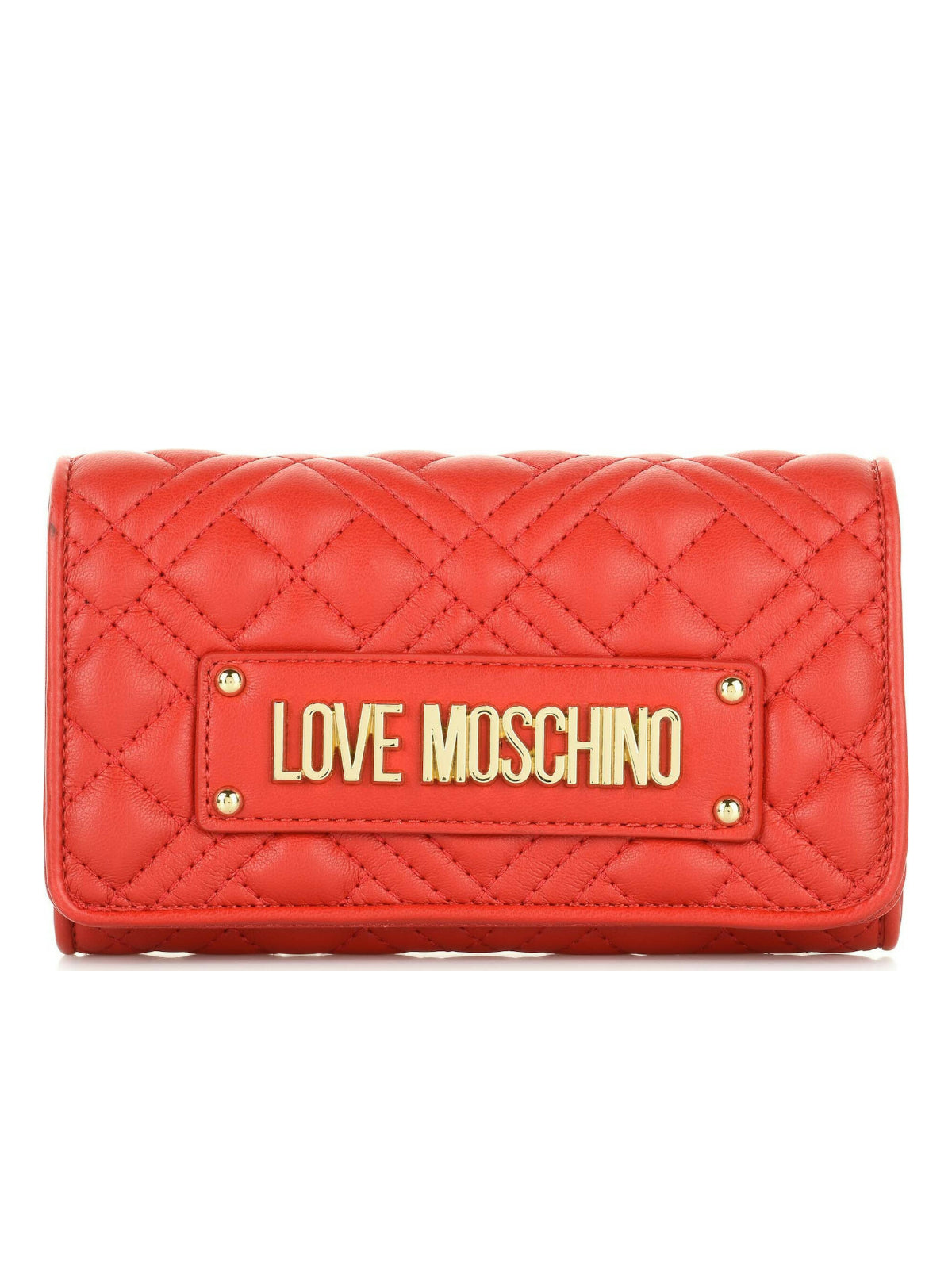 Moschino Wallet - Quilted Large Women Wallet - Red - JC5603PP1DLA0500