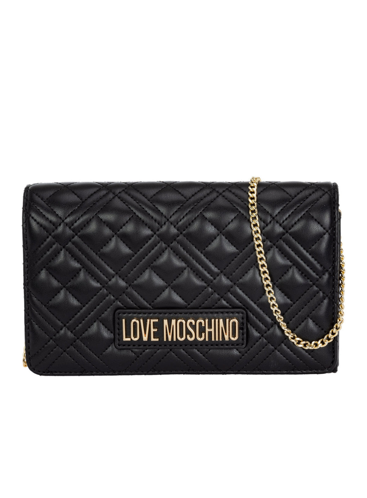 Moschino Bag - Logo Lettering Quilted Crossbody - Black - JC4079PP1ELA0000