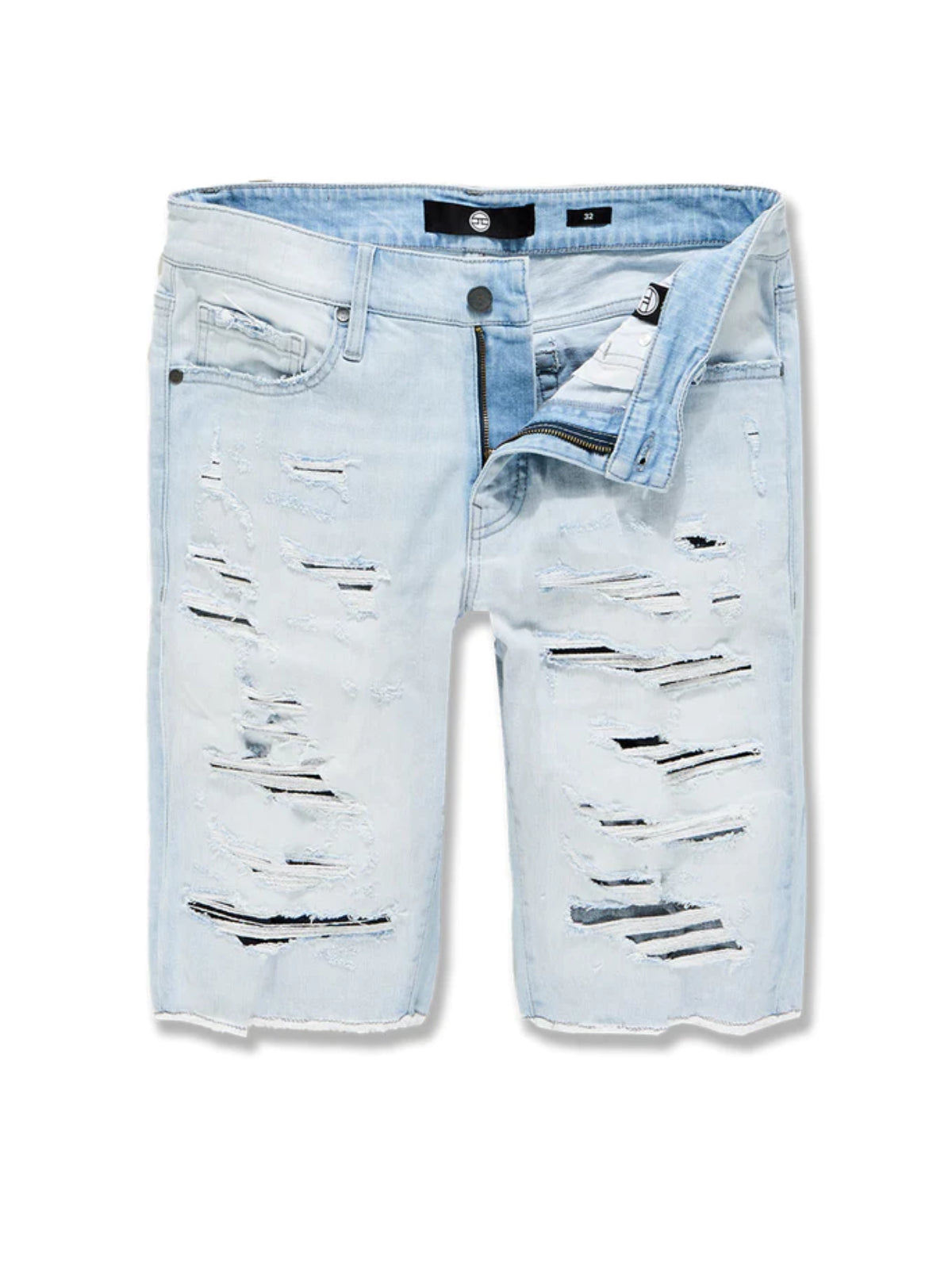 Jordan Craig Shorts - Shredded Denim - Ice Blue - J3185S