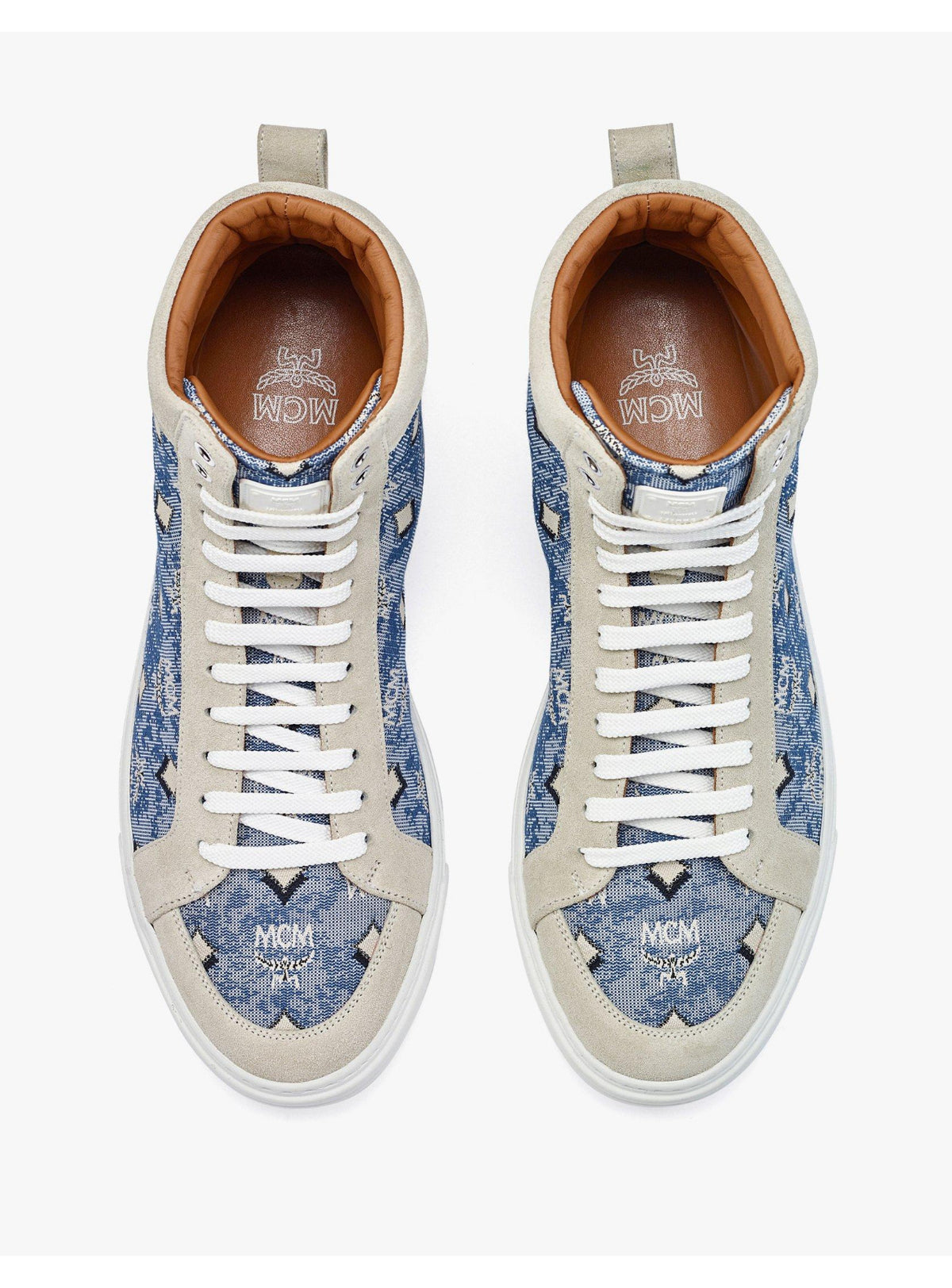 MCM Shoes - Vintage Jacquard Monogram - Blue - MEXBATQ04LU