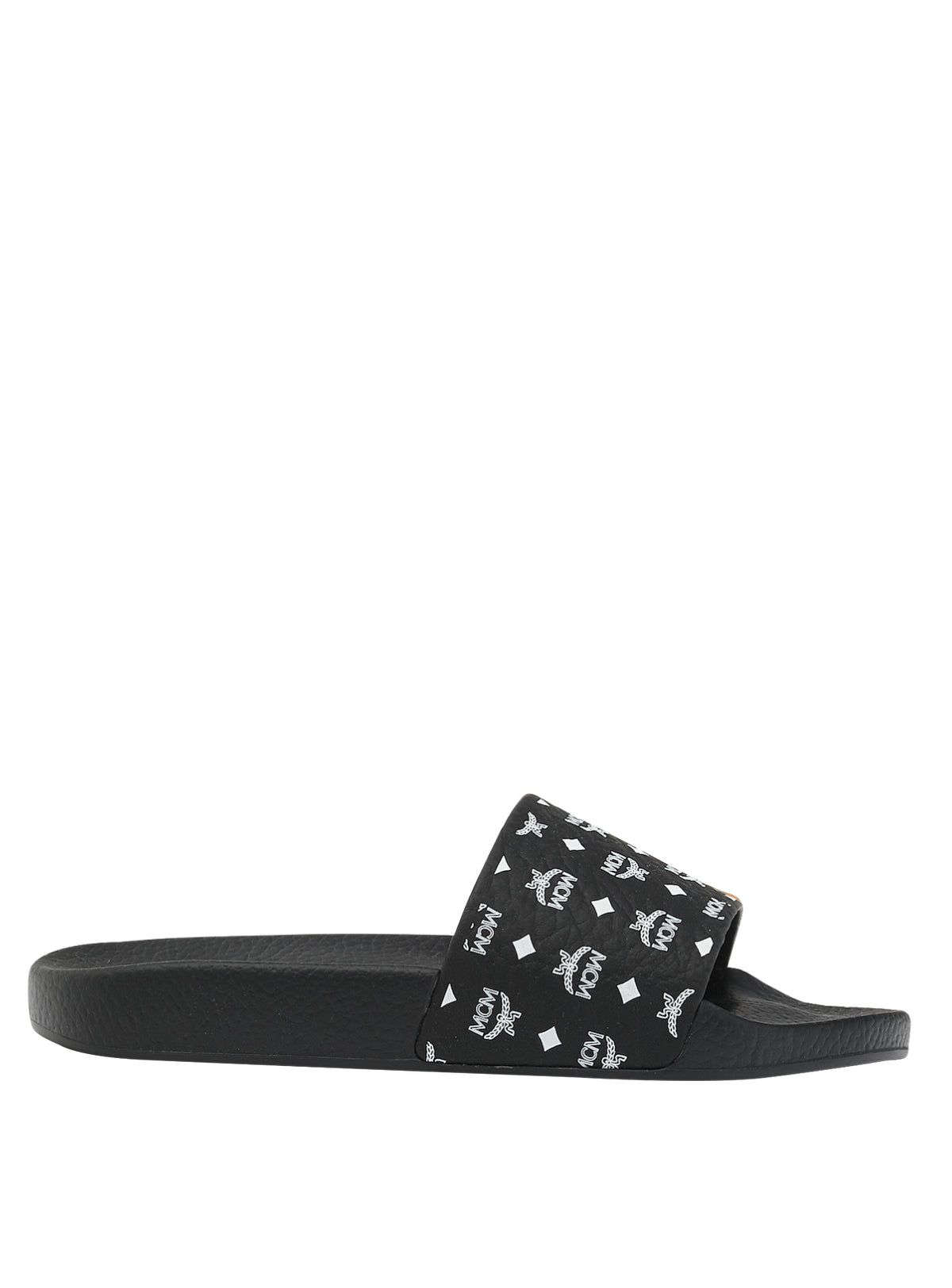 MCM Men Slides - Monogram Print - Black - MEXCSMM22BK