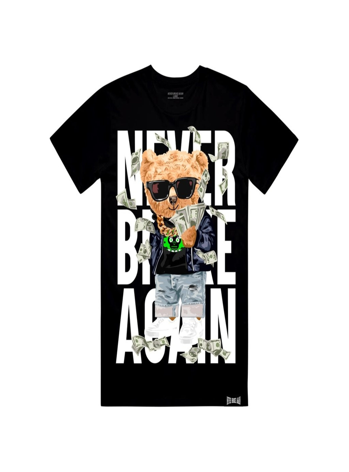 Never Broke Again Mula Bear T-shirt - Black