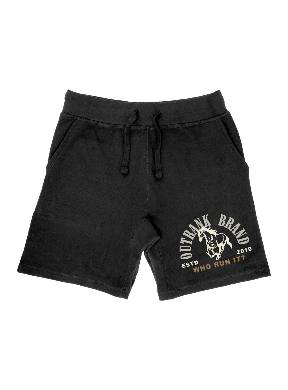 Outrank Shorts - Who Run It? - Black - ORS2508