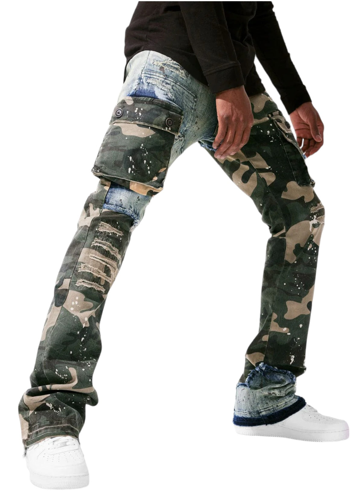 Jordan Craig Jeans - Ross Stacked Platoon - Woodland - JRF1142C