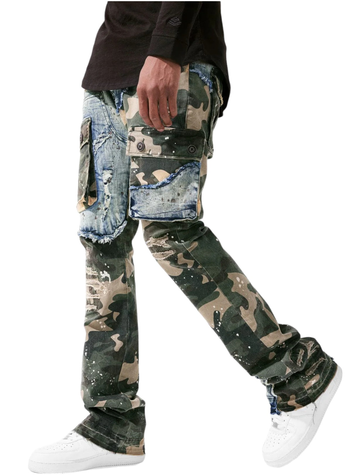 Jordan Craig Jeans - Ross Stacked Platoon - Woodland - JRF1142C