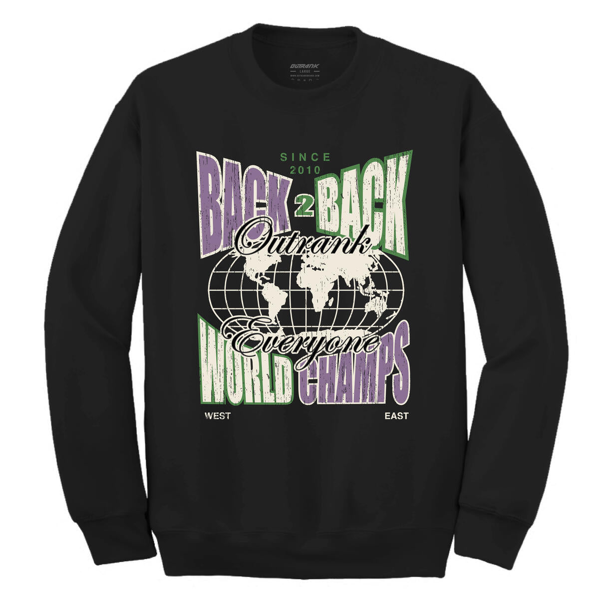 Outrank Sweatshirt - World Champs - Black - OR2632CF