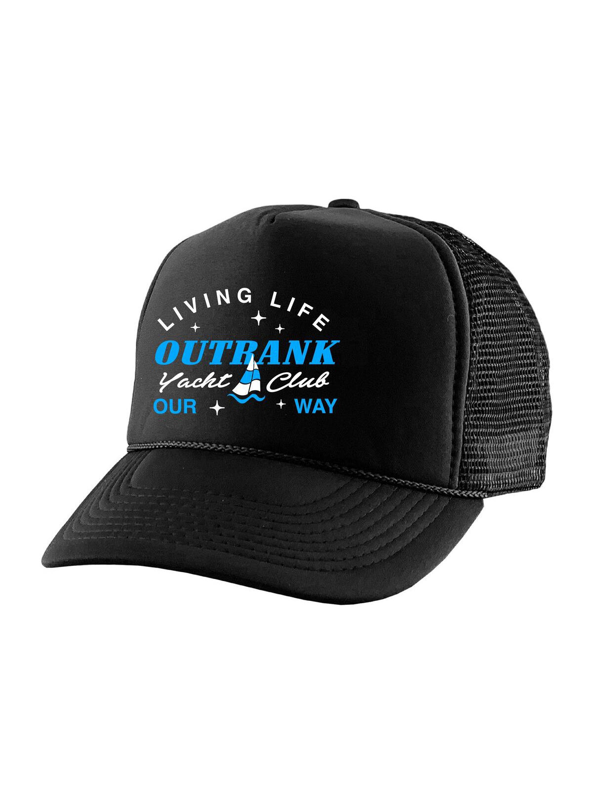 Outrank Hat - Yacht Club Foam Trucker - Black - ORH530