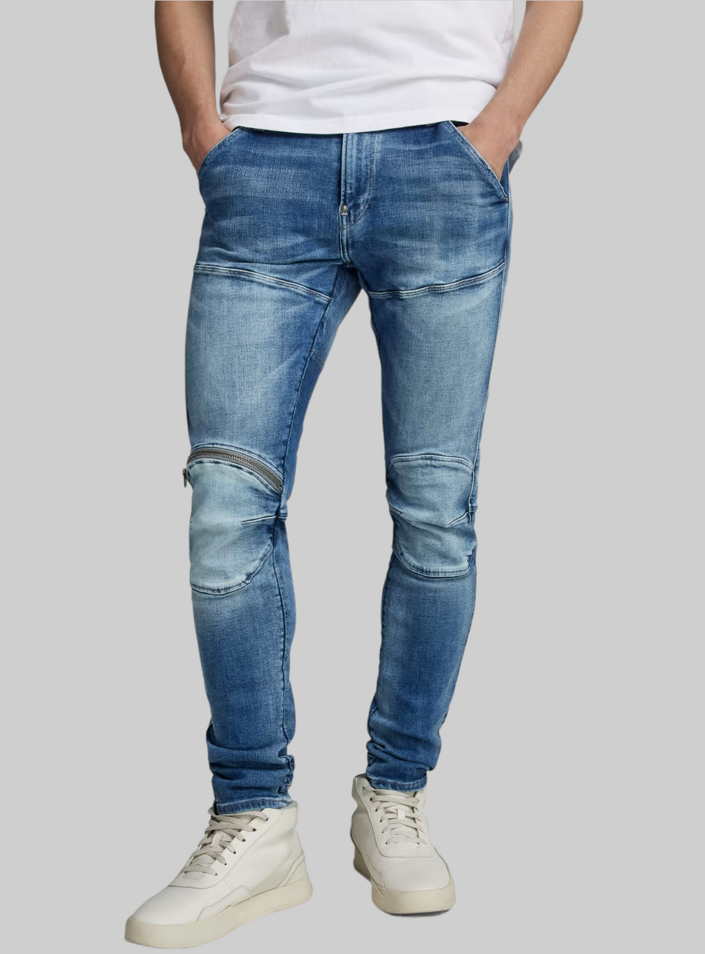 G-Star Jeans - 5620 3D Zip Knee Skinny - Sun Faded Azurite - D01252-B471