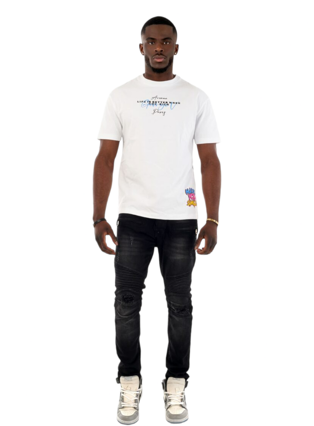 George V T-Shirt - Made You Smile - White - GV2553