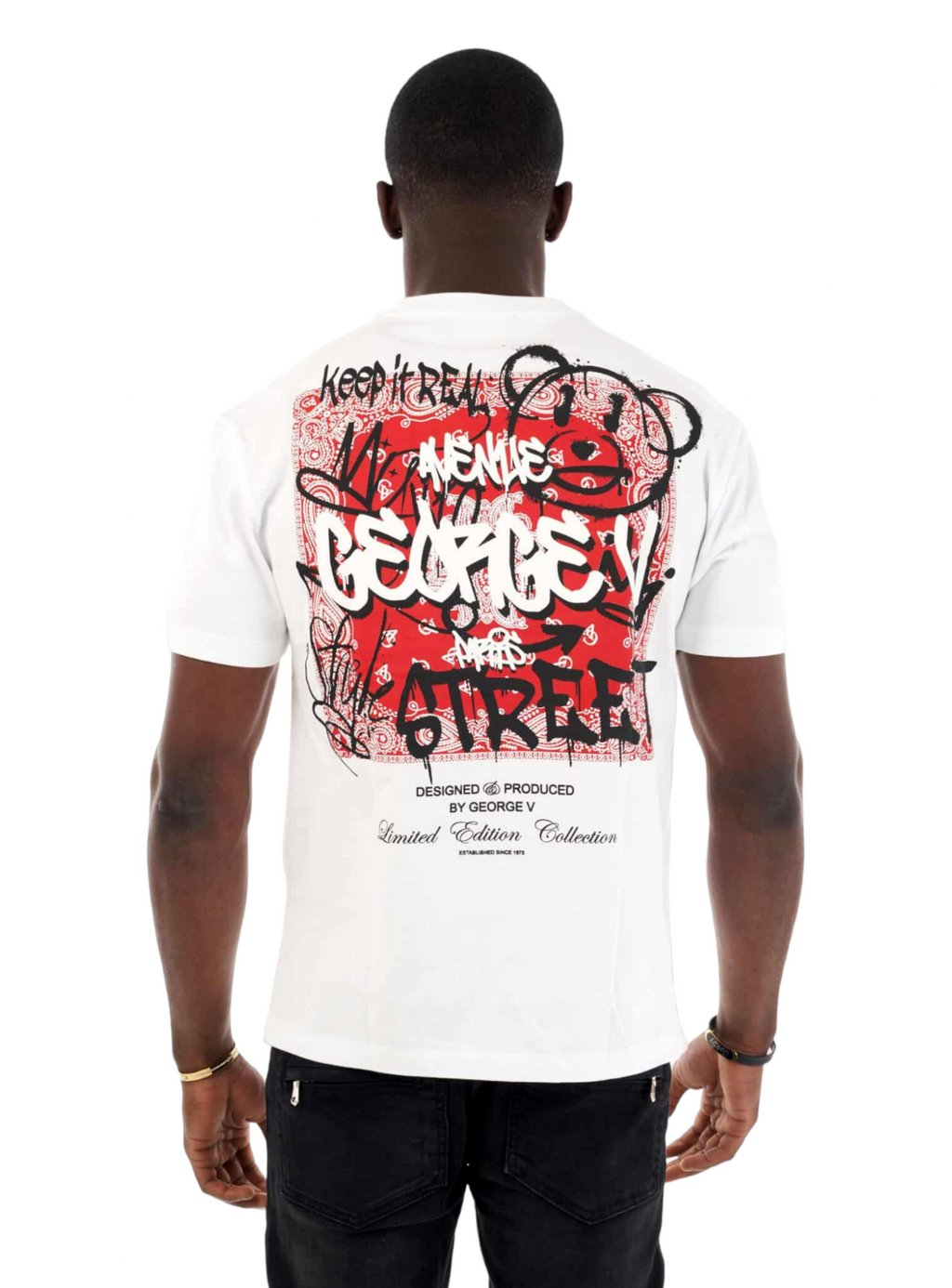 George V T-Shirt - Keep It Real - White - GV2559