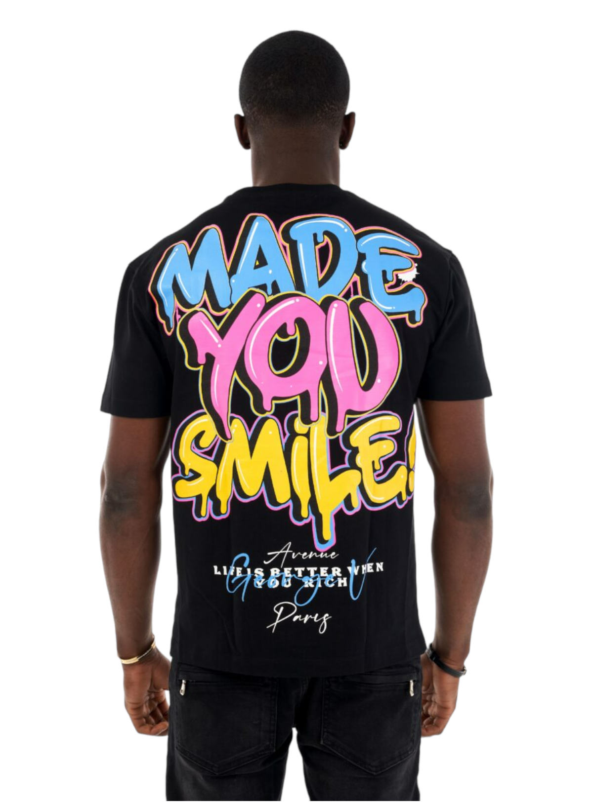 George V T-Shirt - Made You Smile - Black - GV2553