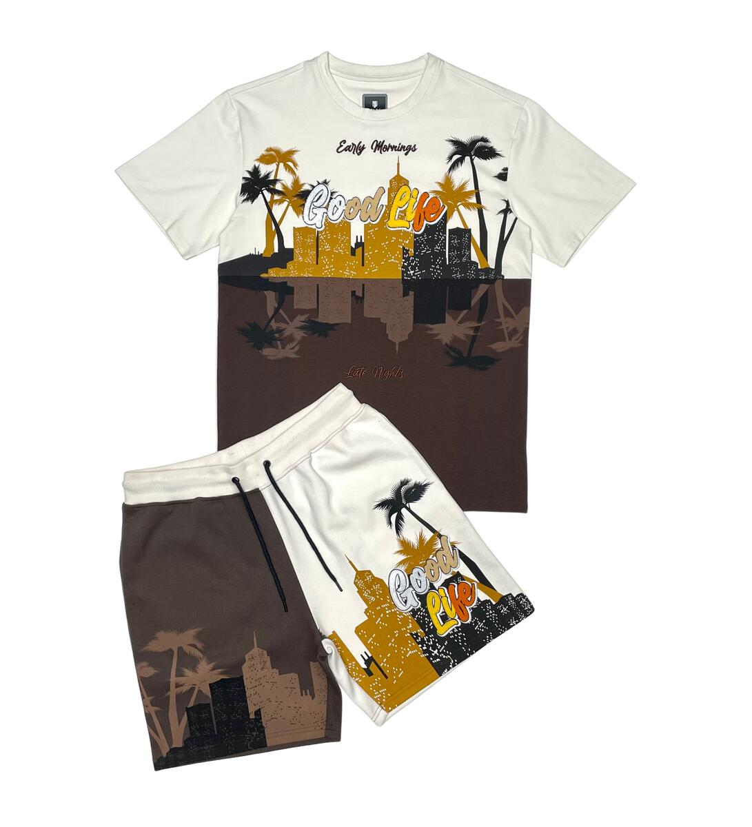 Motive Denim Short Set - Good Life - Cream - MT197