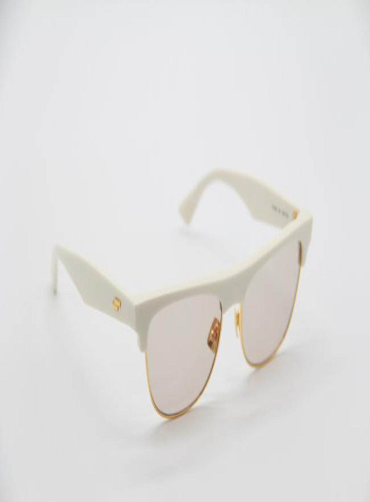 Bottega Veneta Sunglasses - Gold Lens Frame - White  - BV1003S 004