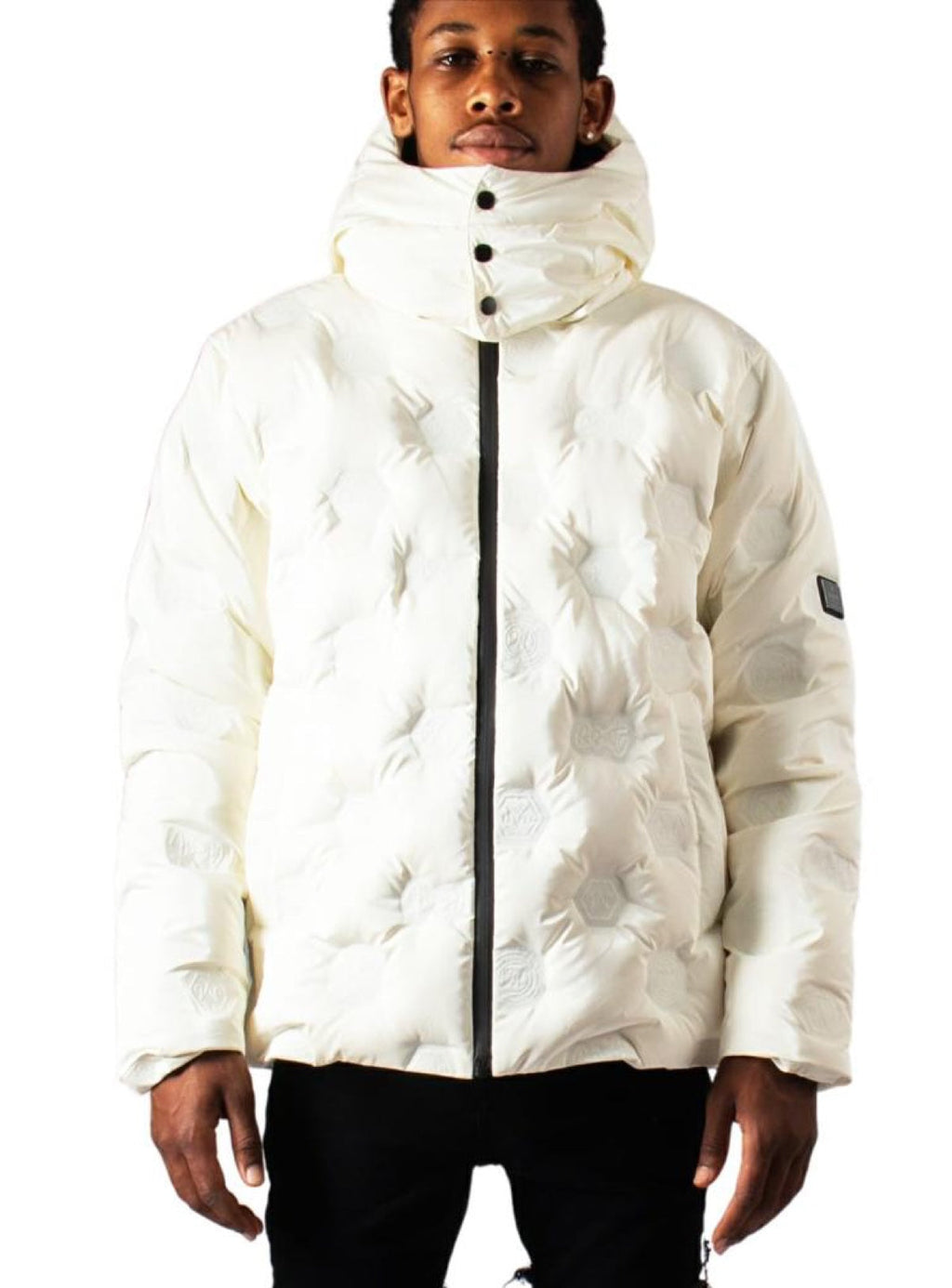 Majestik Jacket - Branded Puffer - Cream - JJ2221