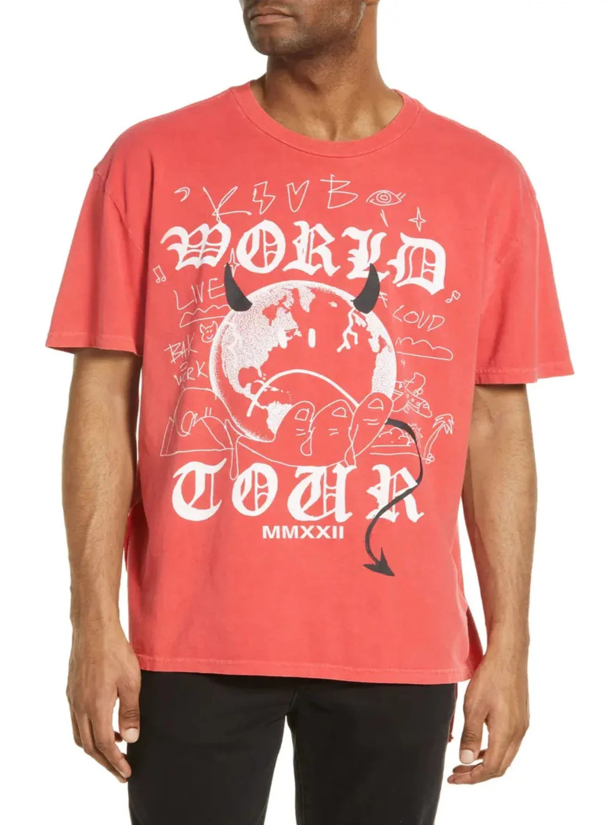 Ksubi T-Shirt - Devil Biggie - Red - MPF22TE020