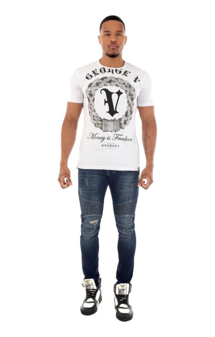 George V T-Shirt - White - GV2505