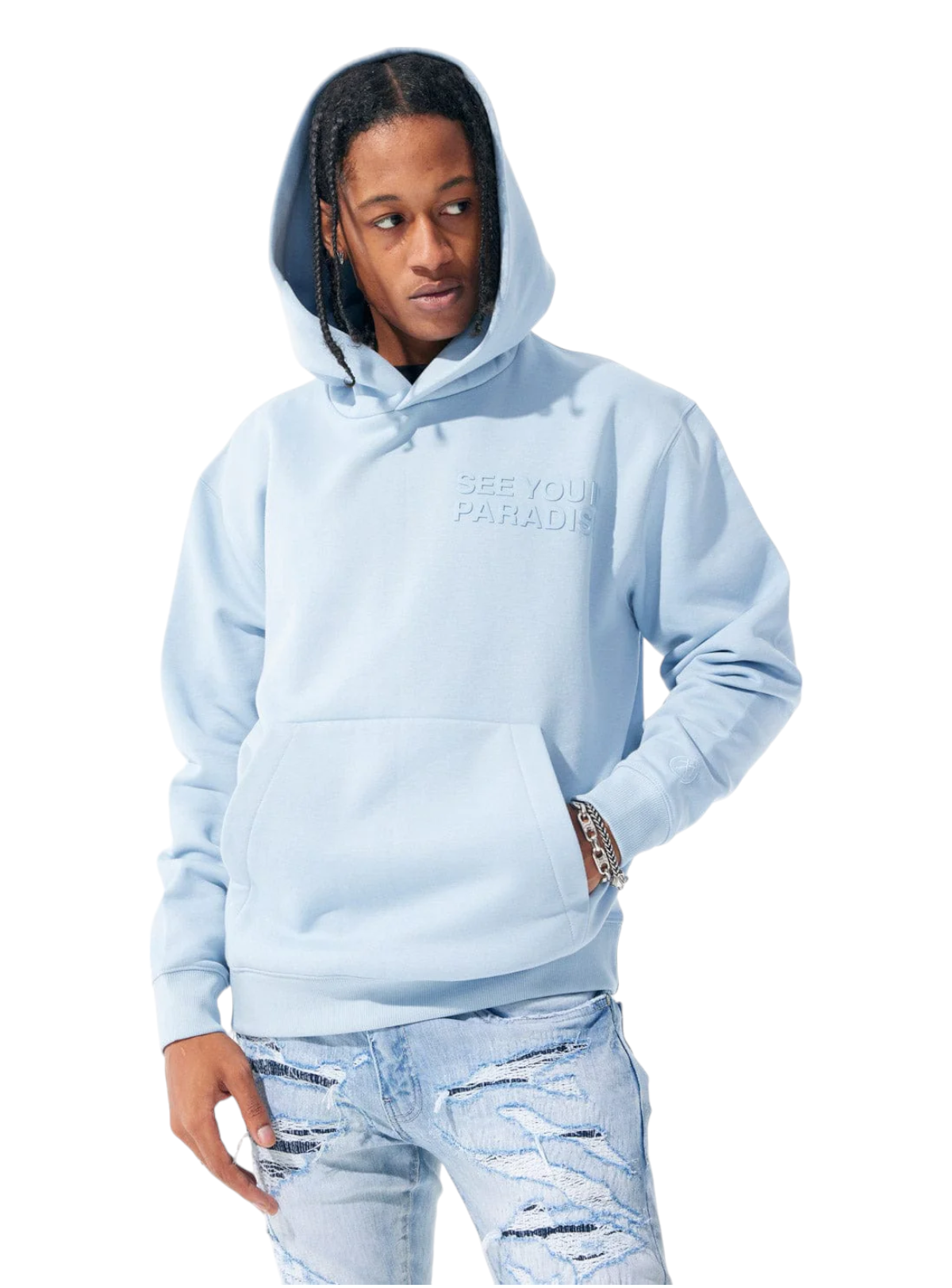 Jordan Craig Hoodie - See You In Paradise - Carolina Blue - 8550H