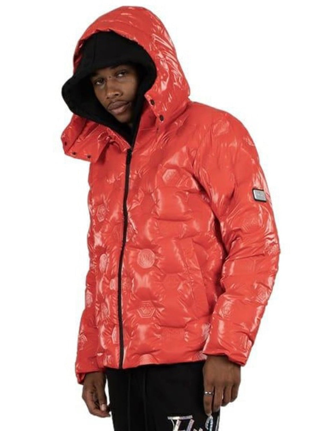 Majestik Jacket - Branded Puffer - Red - JJ2221