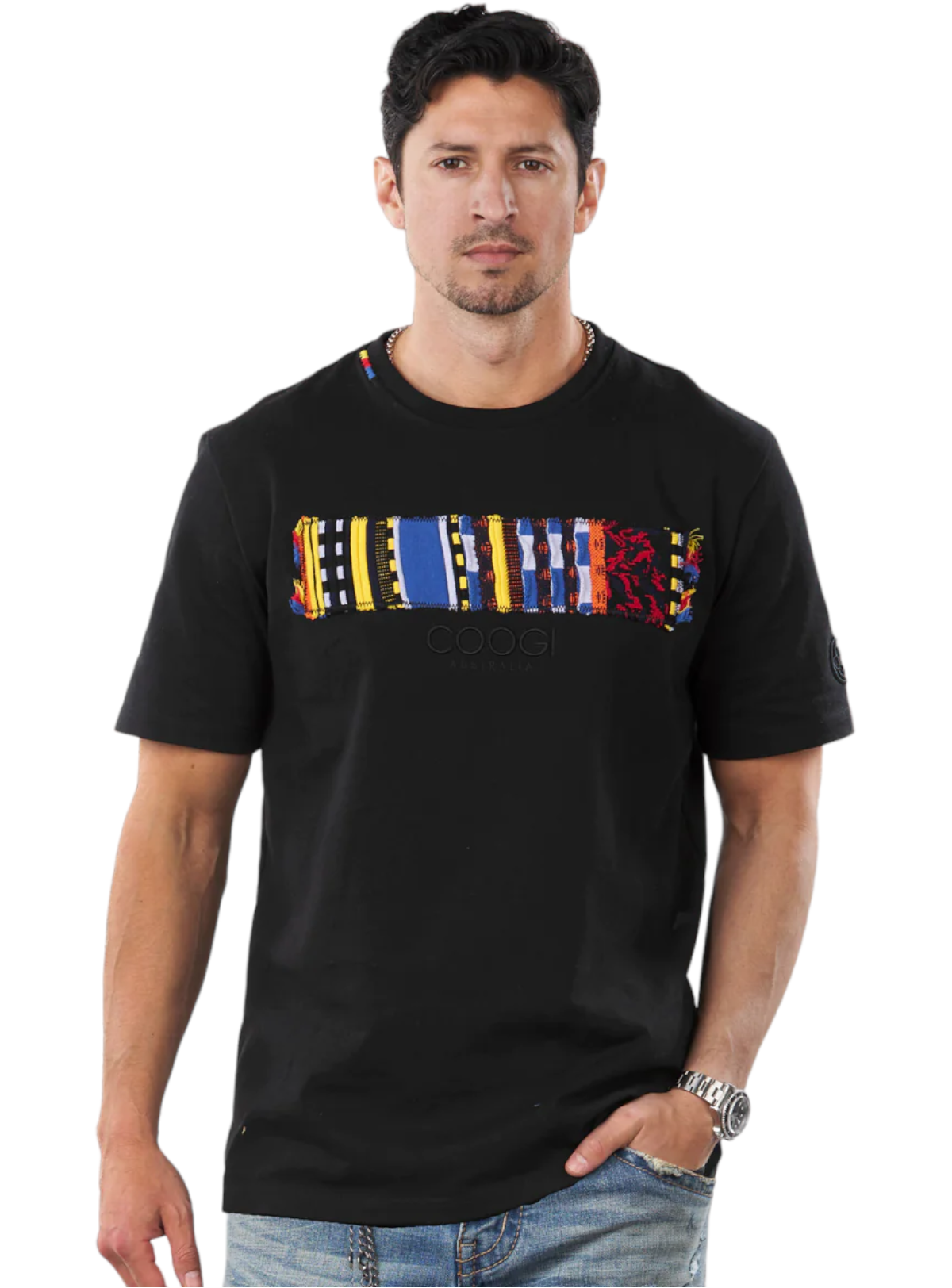 Coogi T-Shirt - Mixed Media - Black - CG-KT-004