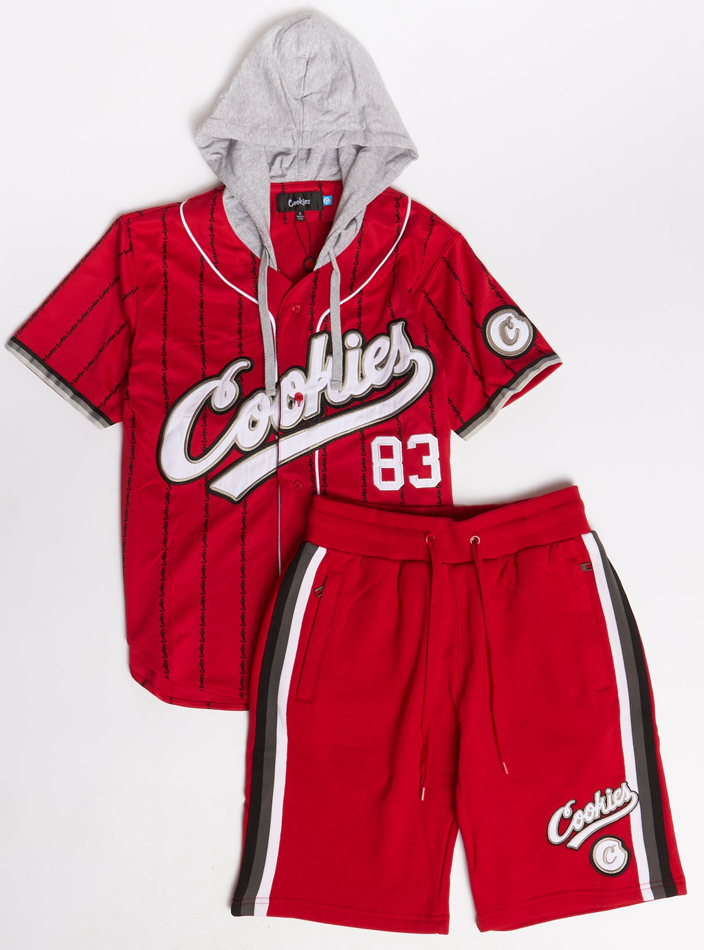 Cookies Short Set - Put In Work - Red - 1558K6005