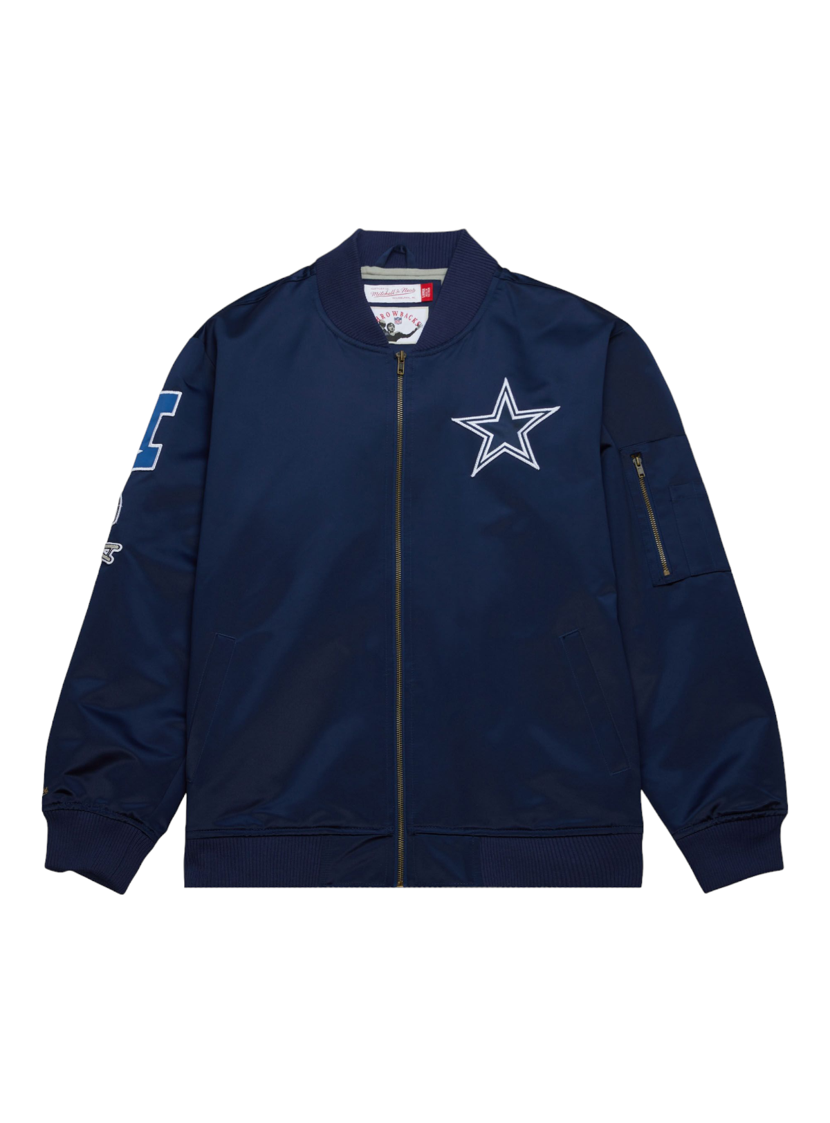 Mitchell & Ness Jacket - Lightweight Satin Bomber Vintage Logo Dallas Cowboys - Navy - SJKT6599