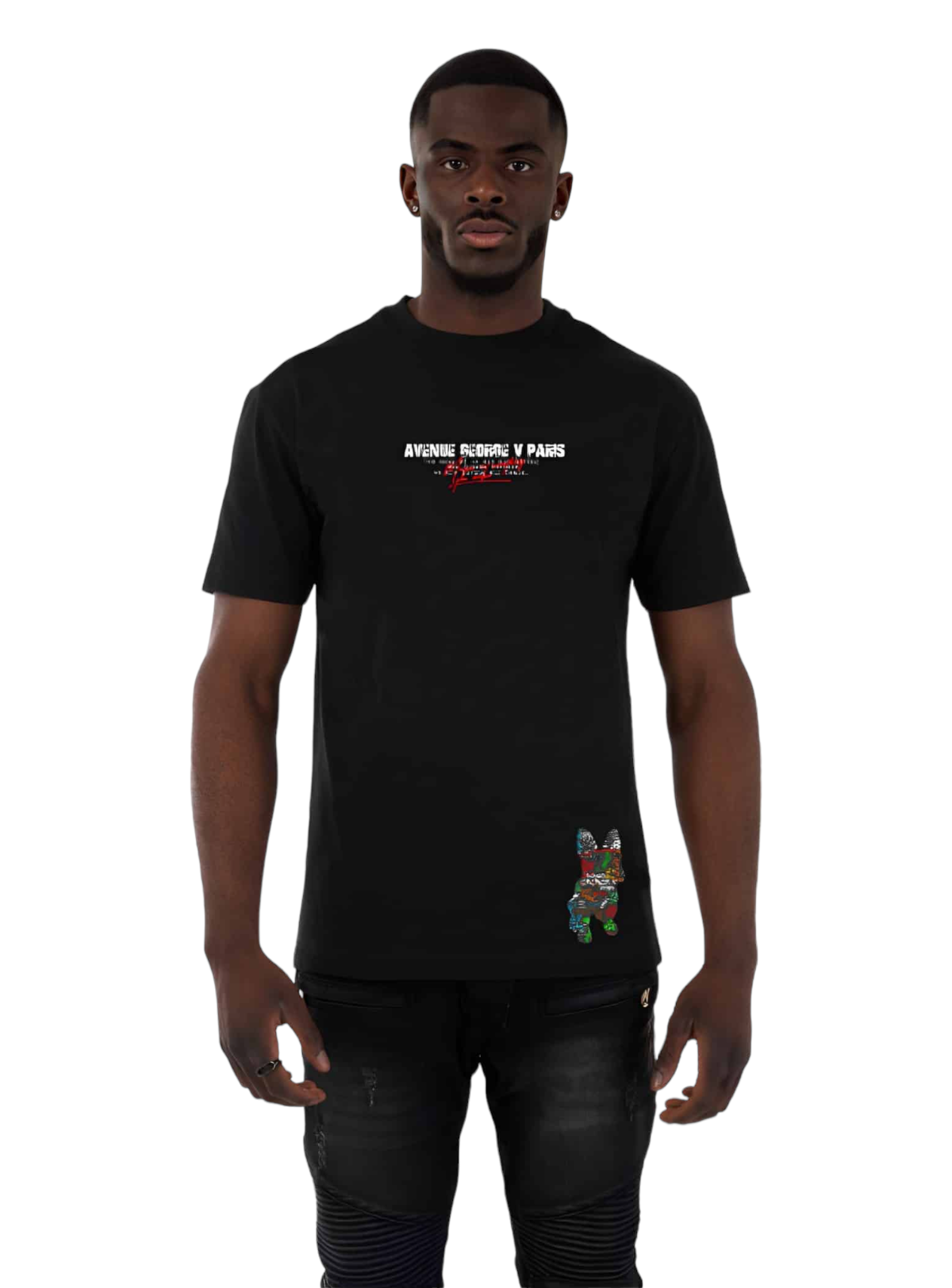 George V T-Shirt - Dog Art - Black - GV2564