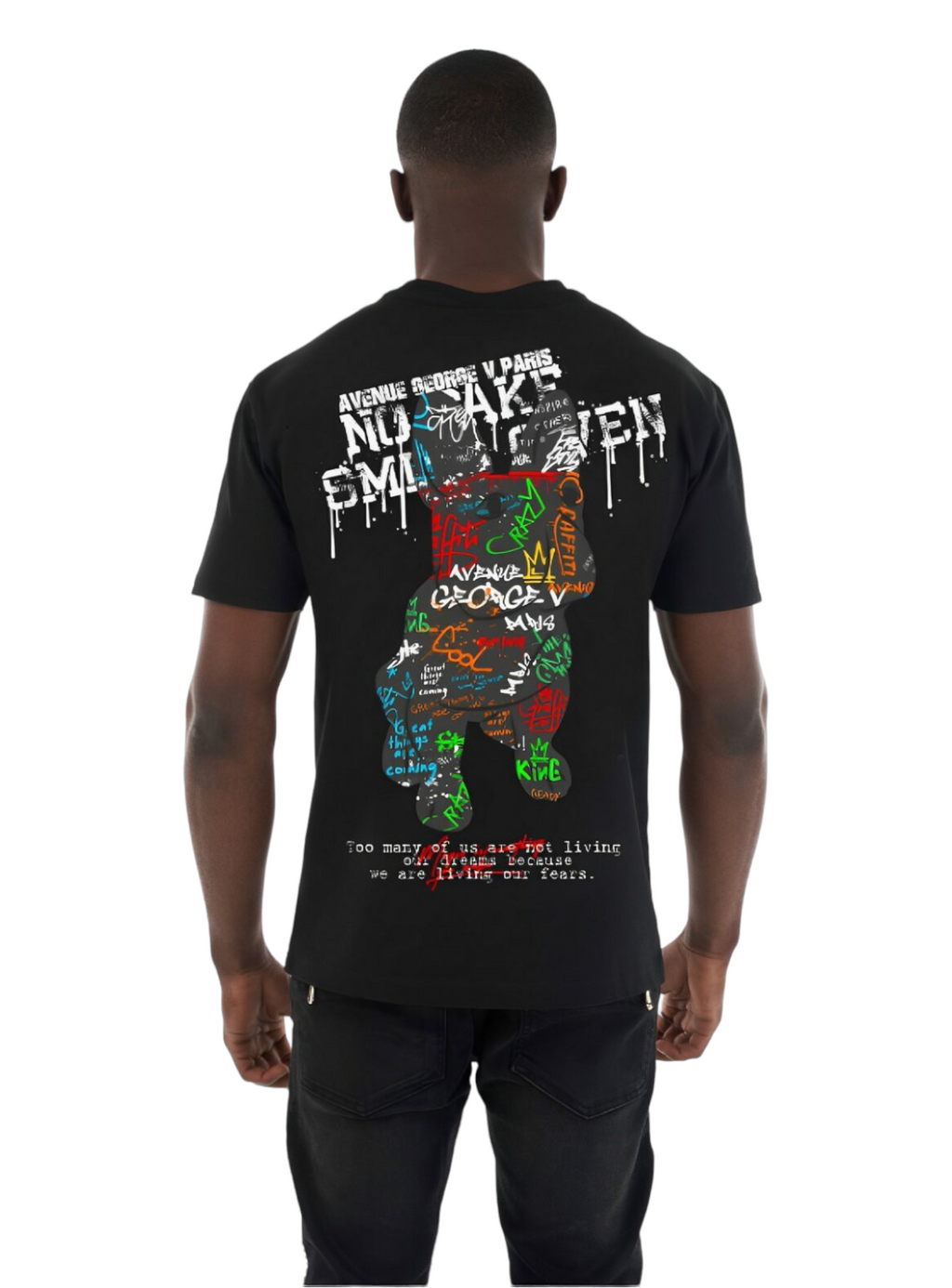 George V T-Shirt - Dog Art - Black - GV2564