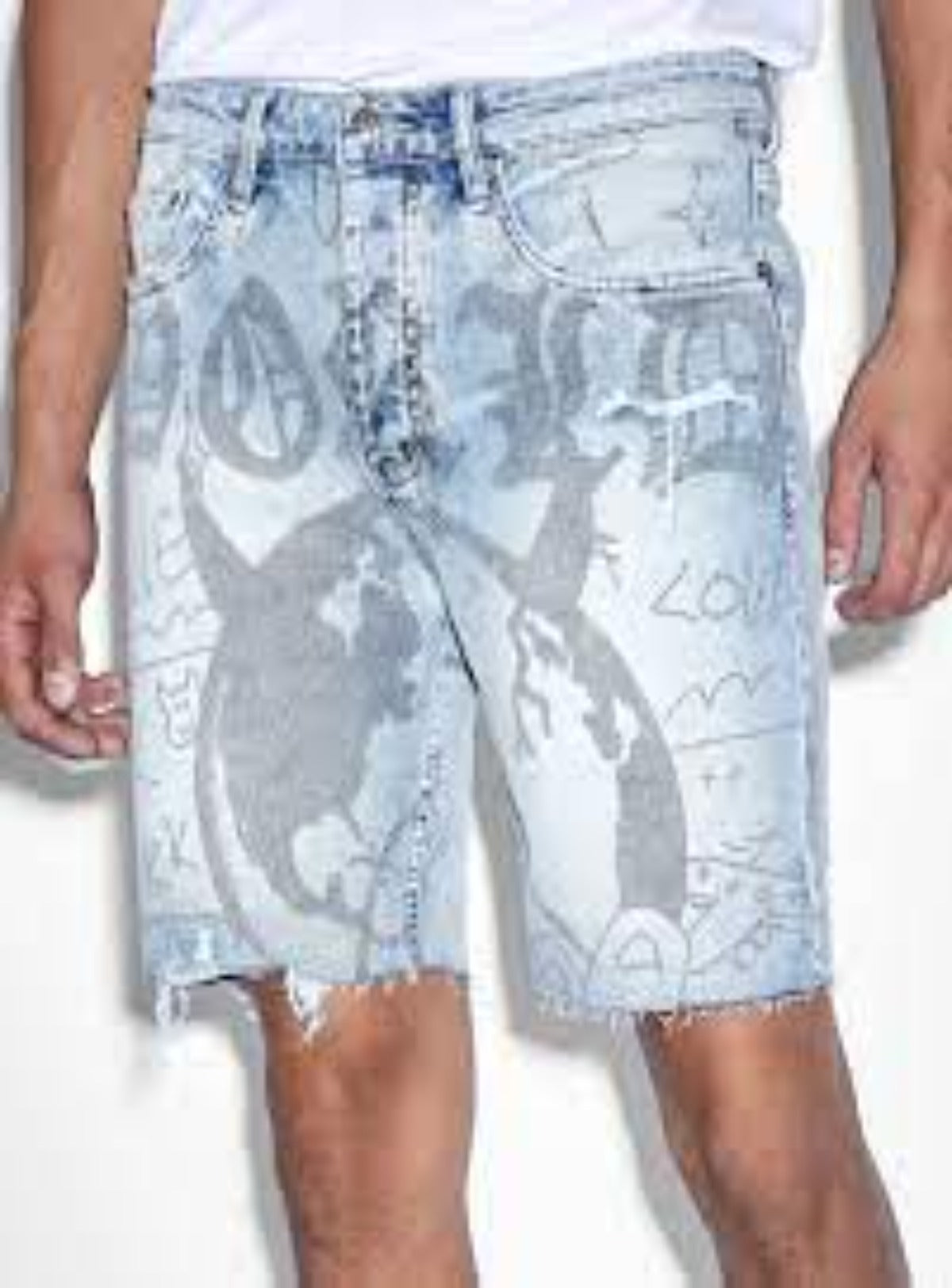 Ksubi Shorts - Chopper Short Devil Smash - Blue - MPF22WA013