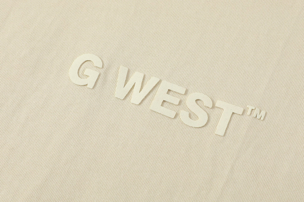 G West T-Shirt - Logo Wear Life Style - Cloud Cream - GWLFT6003