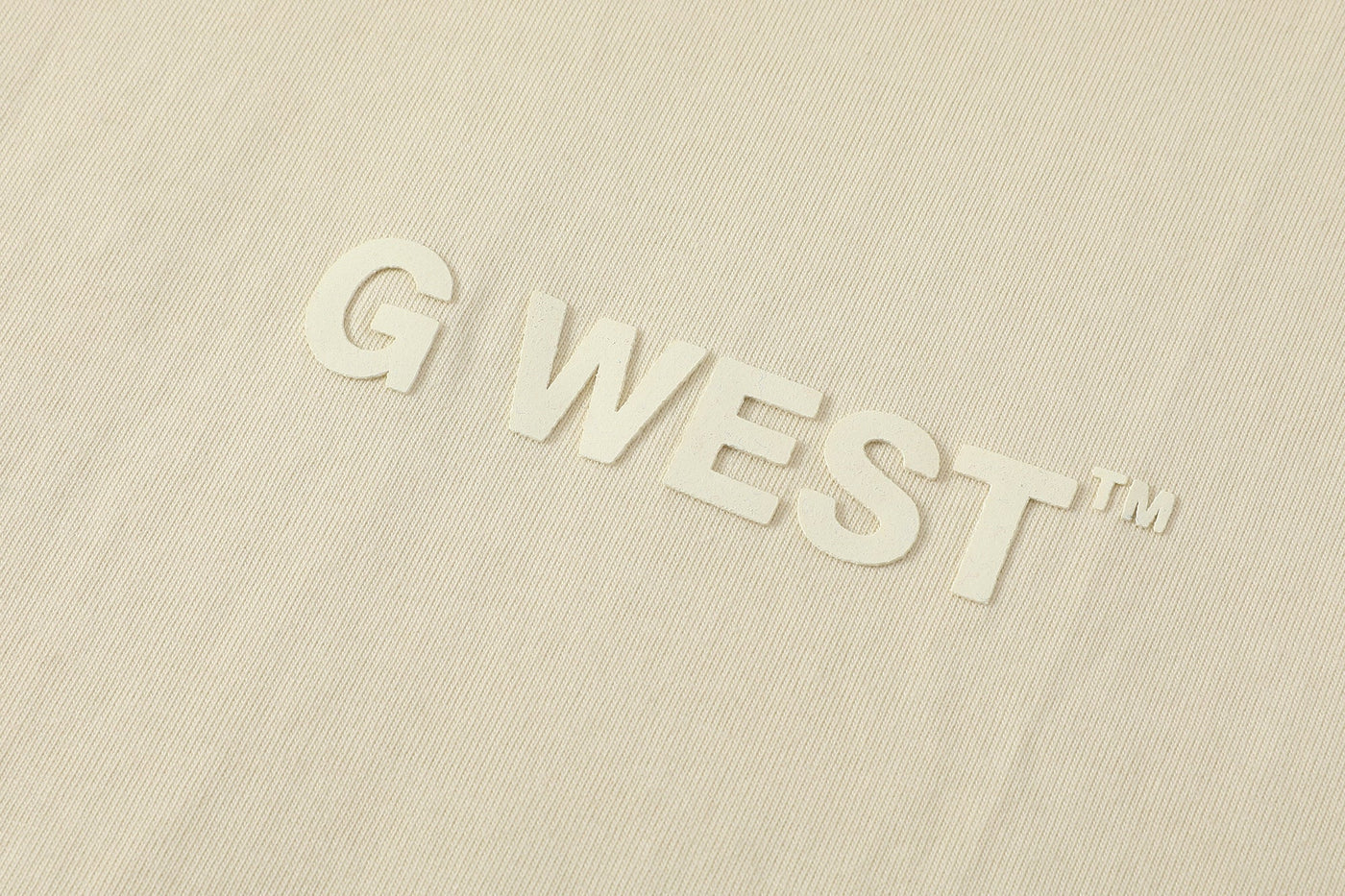 G West T-Shirt - Logo Wear Life Style - Cloud Cream - GWLFT6003