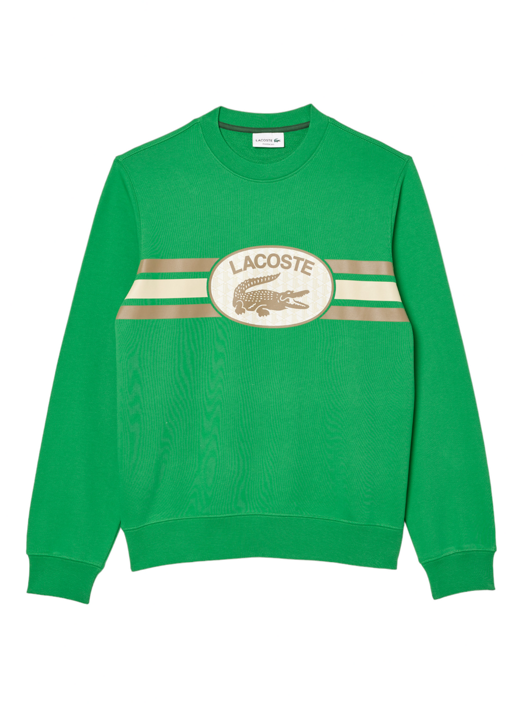 Lacoste Sweater - Loose Fit Monogram Fleece - Green - SH1420