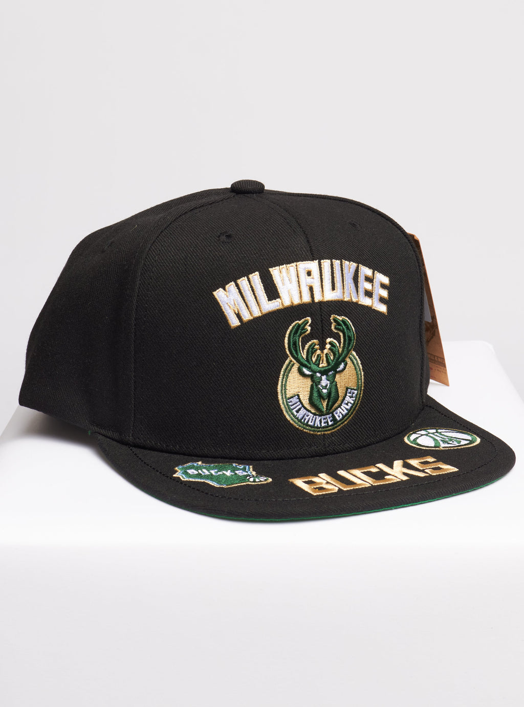 Mitchell & Ness Snapback - NBA Front Loaded HWC Milwaukee Bucks - Black - SH20027