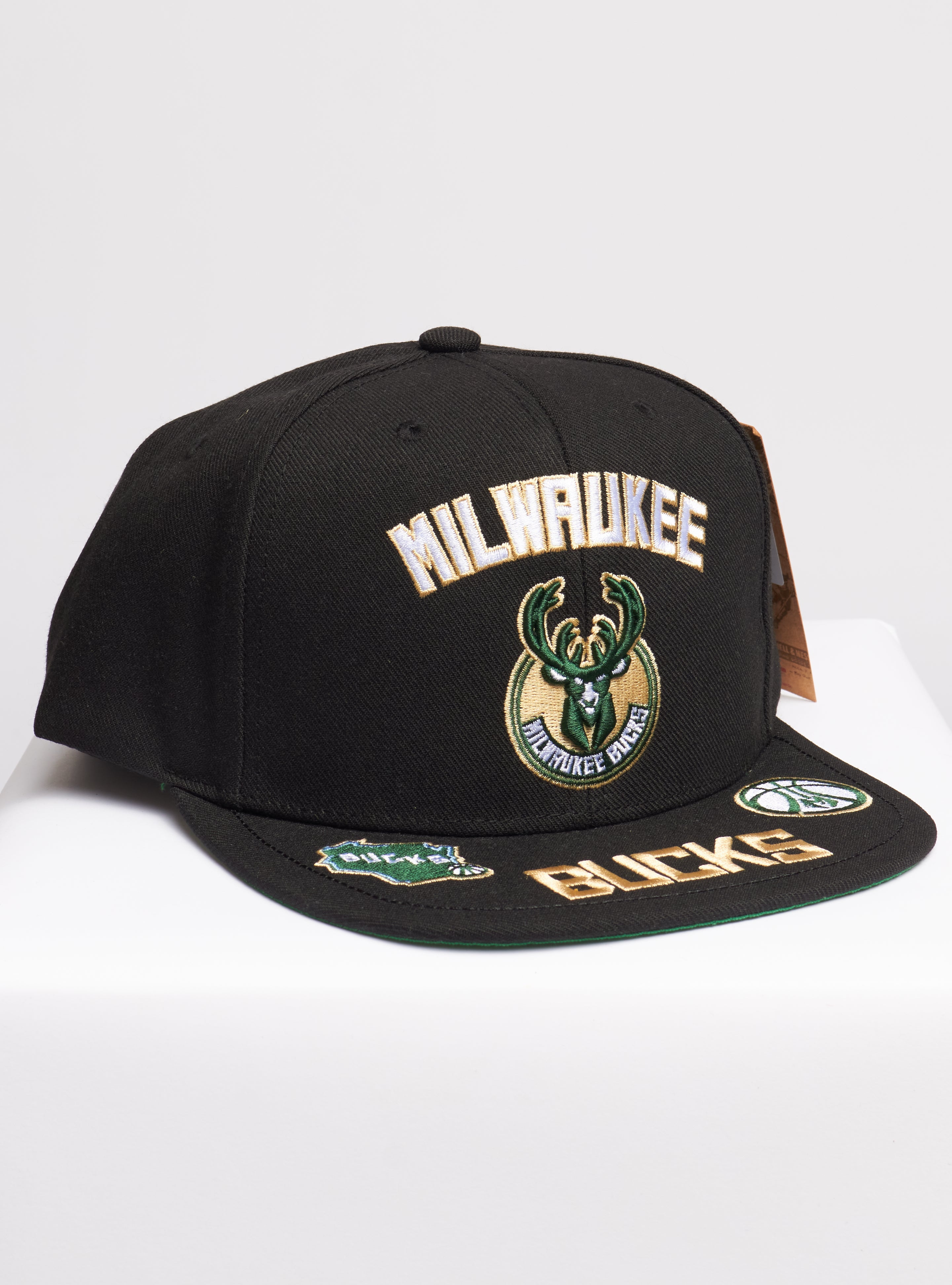 Mitchell & Ness Snapback - NBA Front Loaded HWC Milwaukee Bucks - Black - SH20027