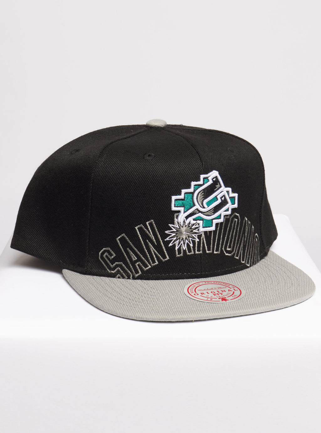 Mitchell & Ness Snapback - NBA Low Big Face HWC San Antonio Spurs - Black And Grey - SH20025