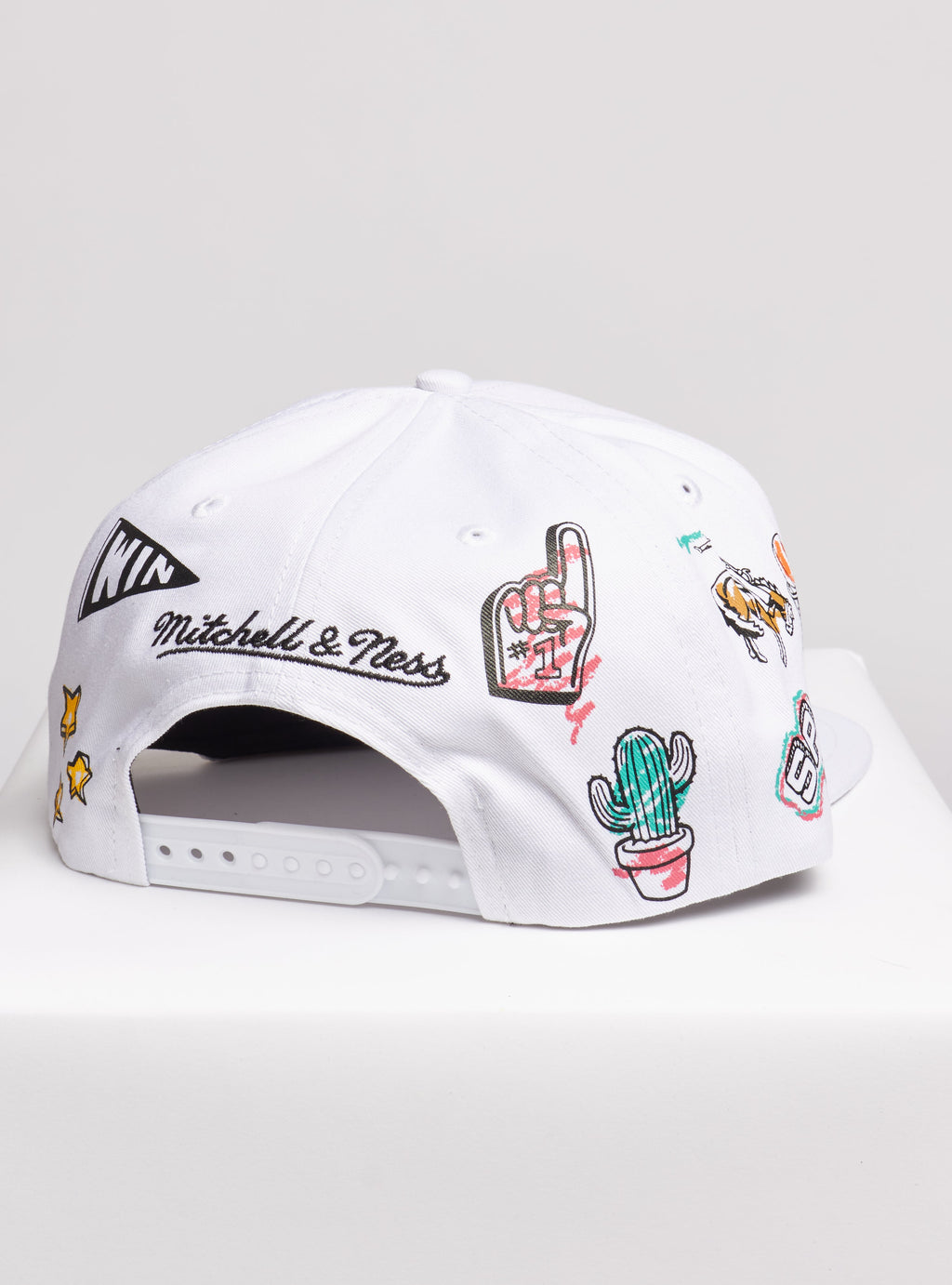 Mitchell & Ness Snapback - NBA Hand Drawn San Antonio Spurs - White - SH20037