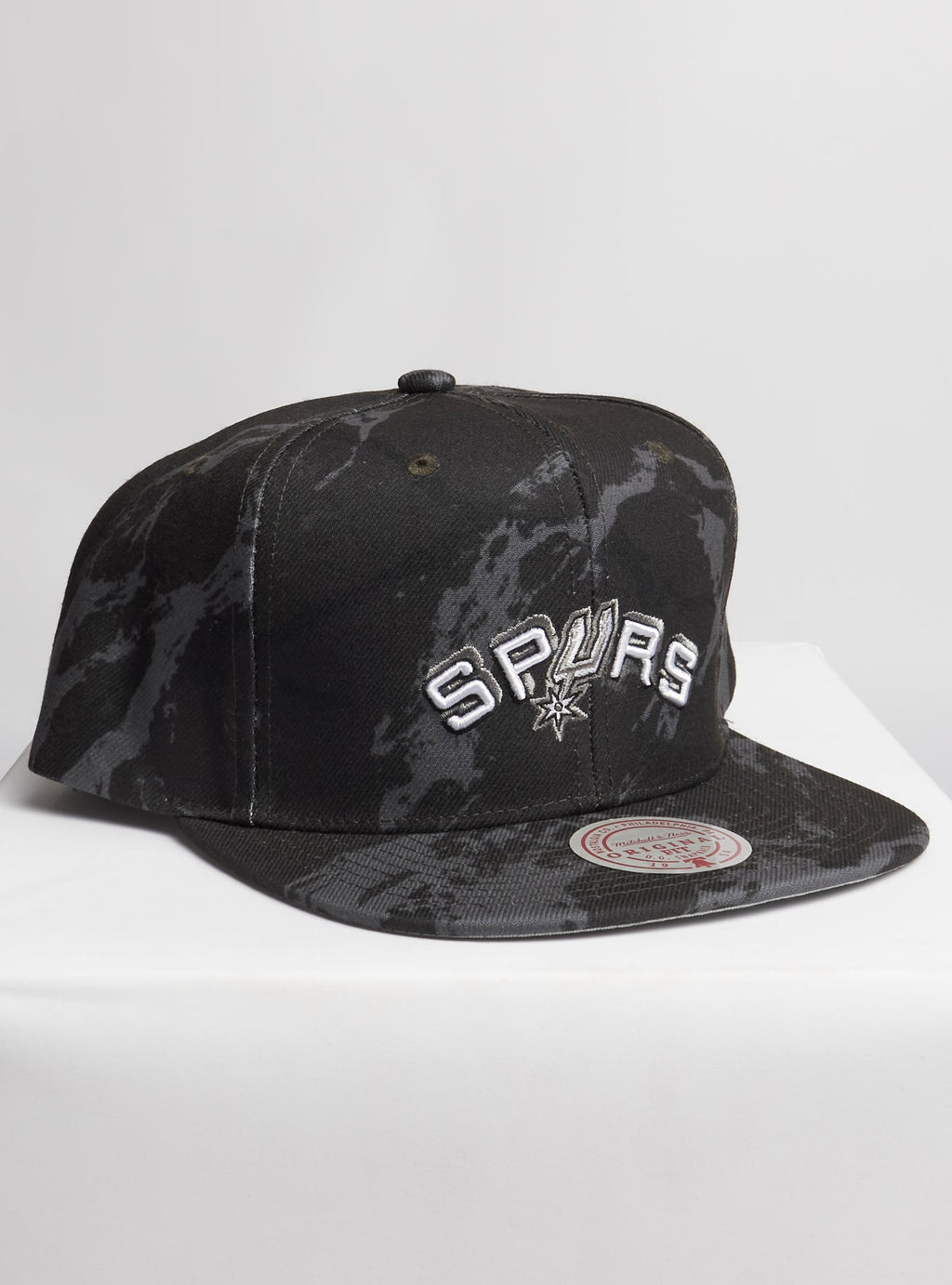 Mitchell & Ness Hat - NBA Marbled Snapback Spurs - Black - MM20199