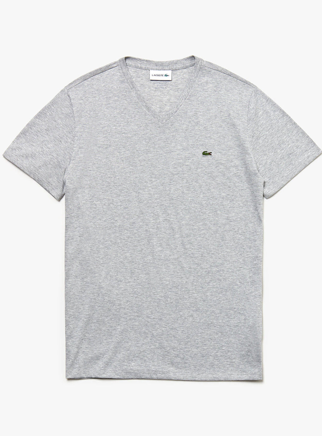 Lacoste T-Shirt - V-Neck Pima Cotton Jersey - Grey-CCA - TH6710
