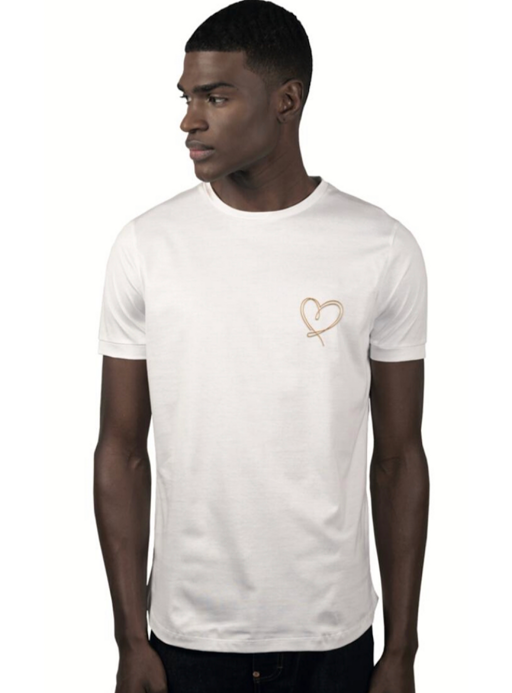 Inimigo T-Shirt - Basic Line Heart - White - ITS8102