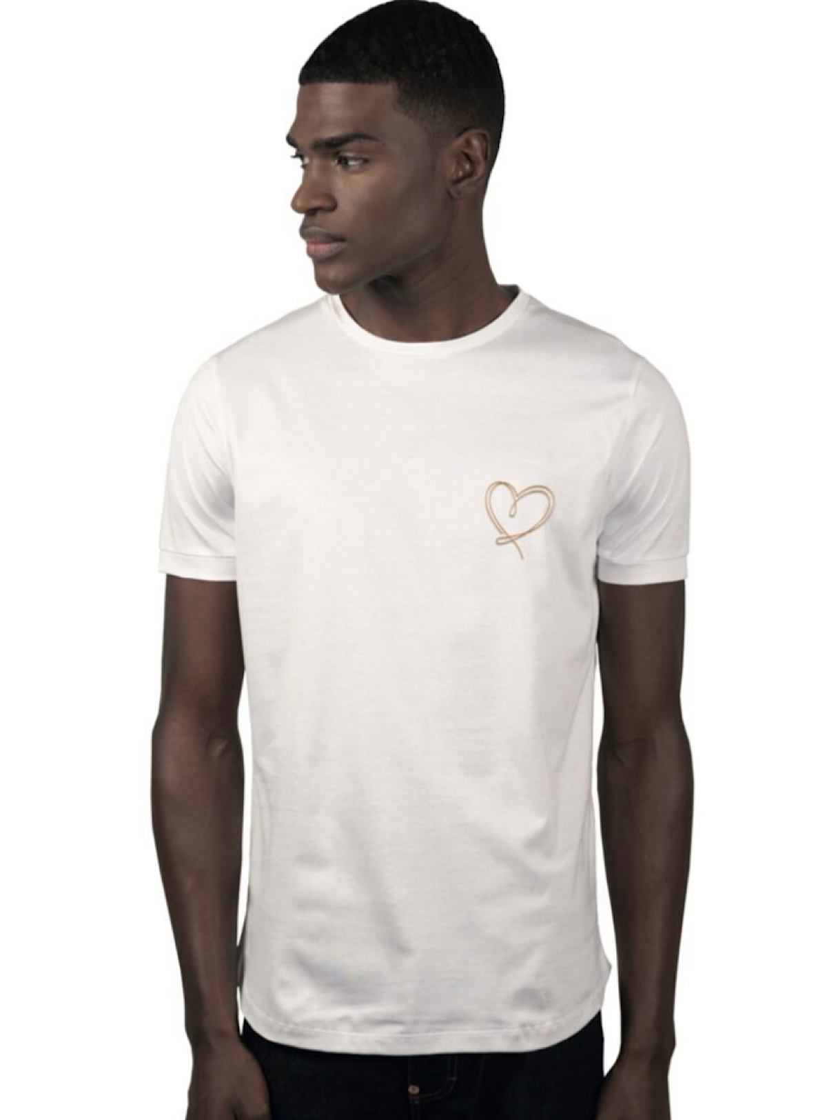 Inimigo T-Shirt - Basic Line Heart - White - ITS8102