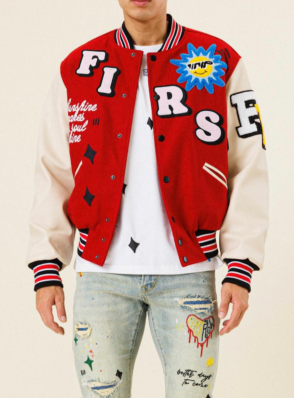 First Row Jacket - Sunshine Varsity - Red - FRJ0020