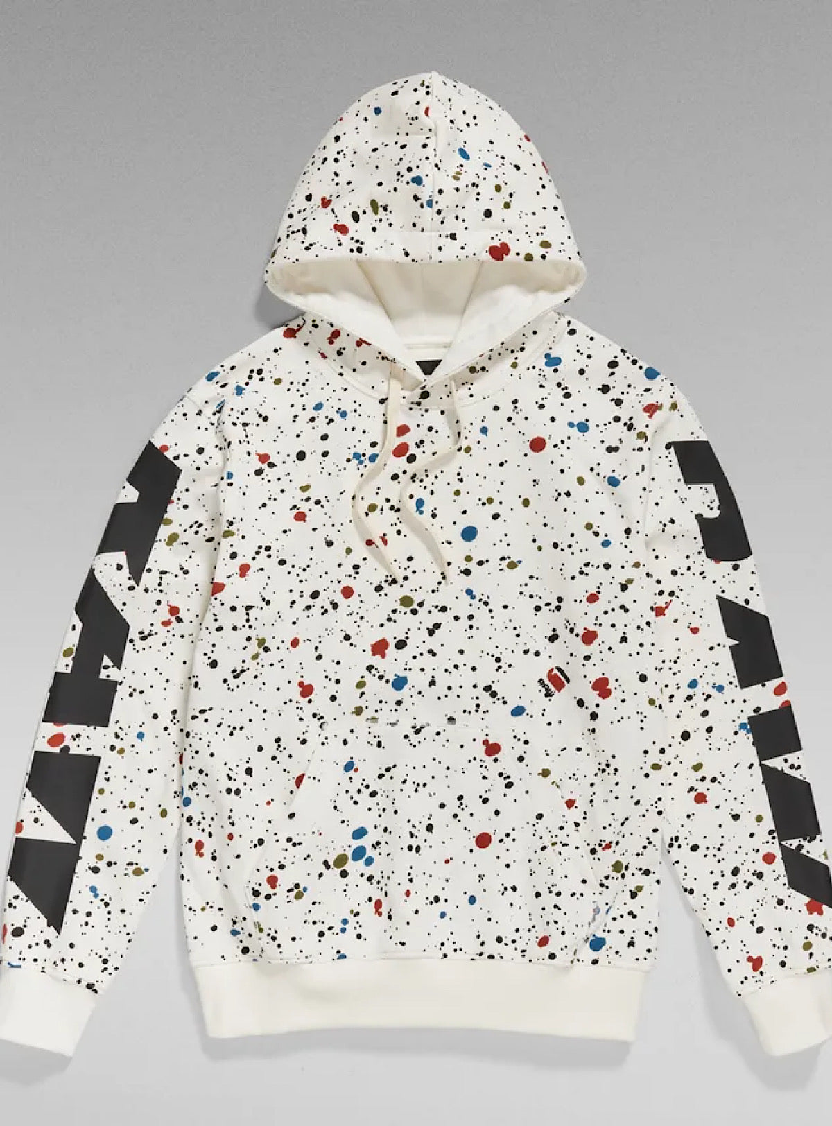G-Star Hoodie - Splatter - Milk - D23288