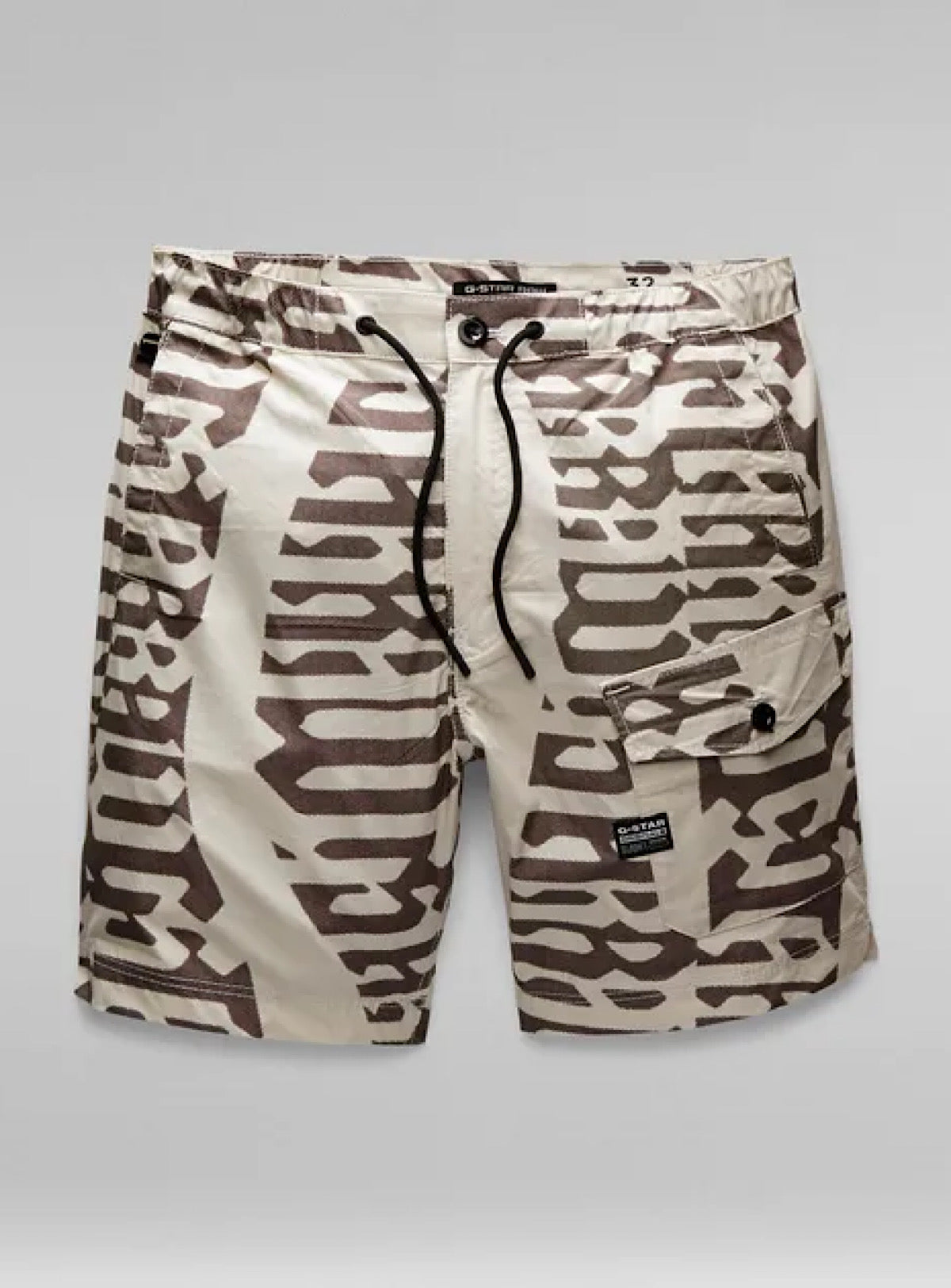 G-Star Shorts - Front Pocket Artwork - Whitebait Gothic Vert - D19767