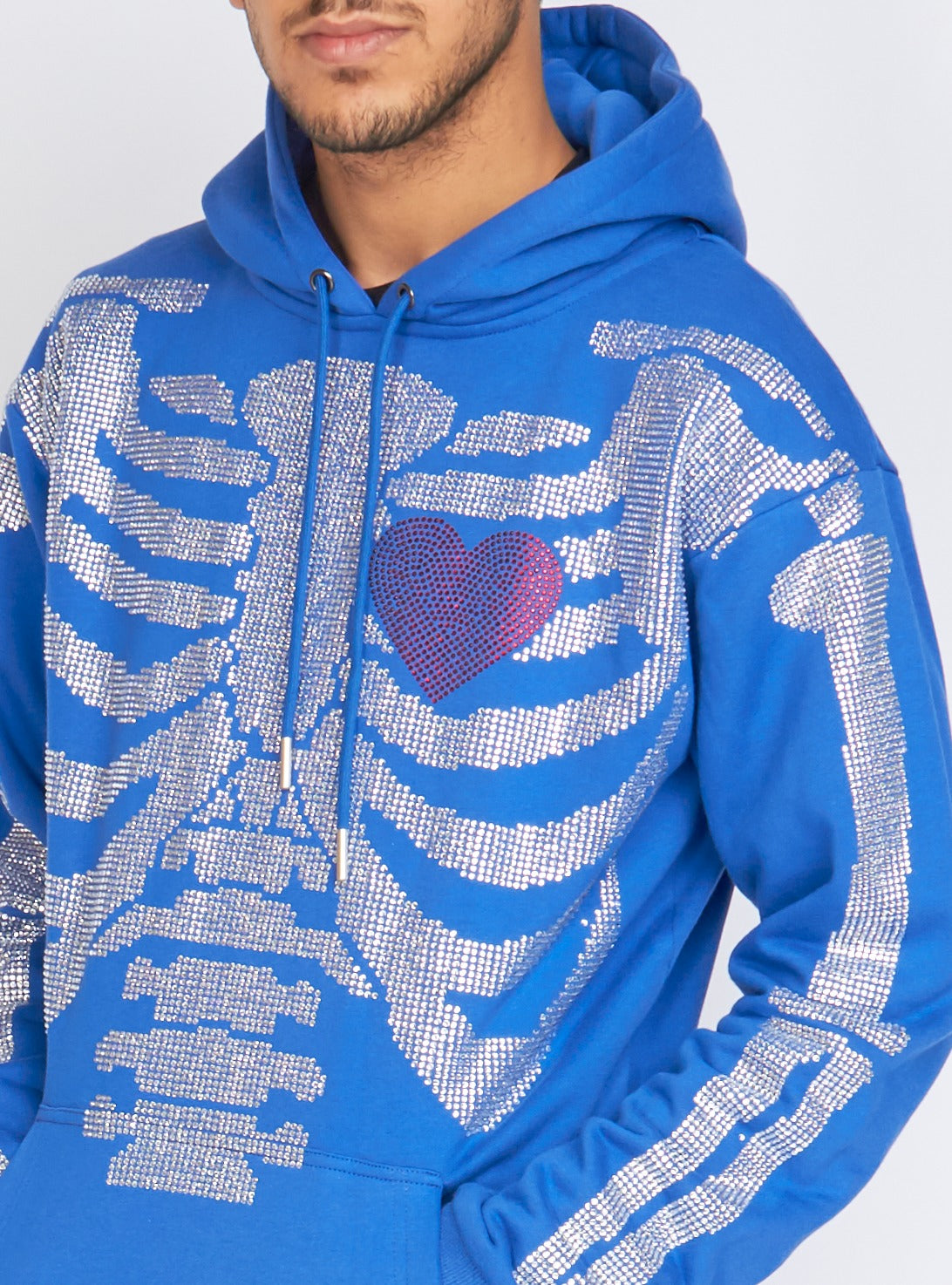 Politics Hoodie - Skeleton - Blue - SKELH101