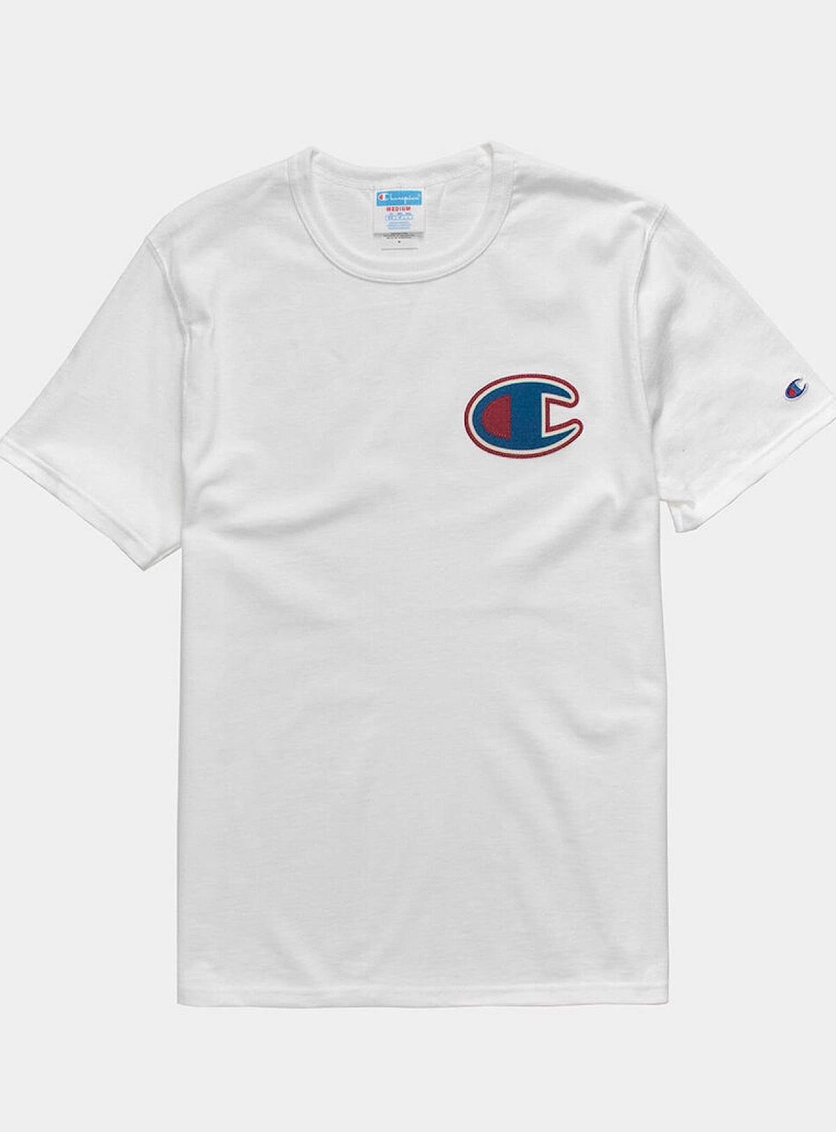 Champion T-Shirt - Infused Felt Logo Heritage - White