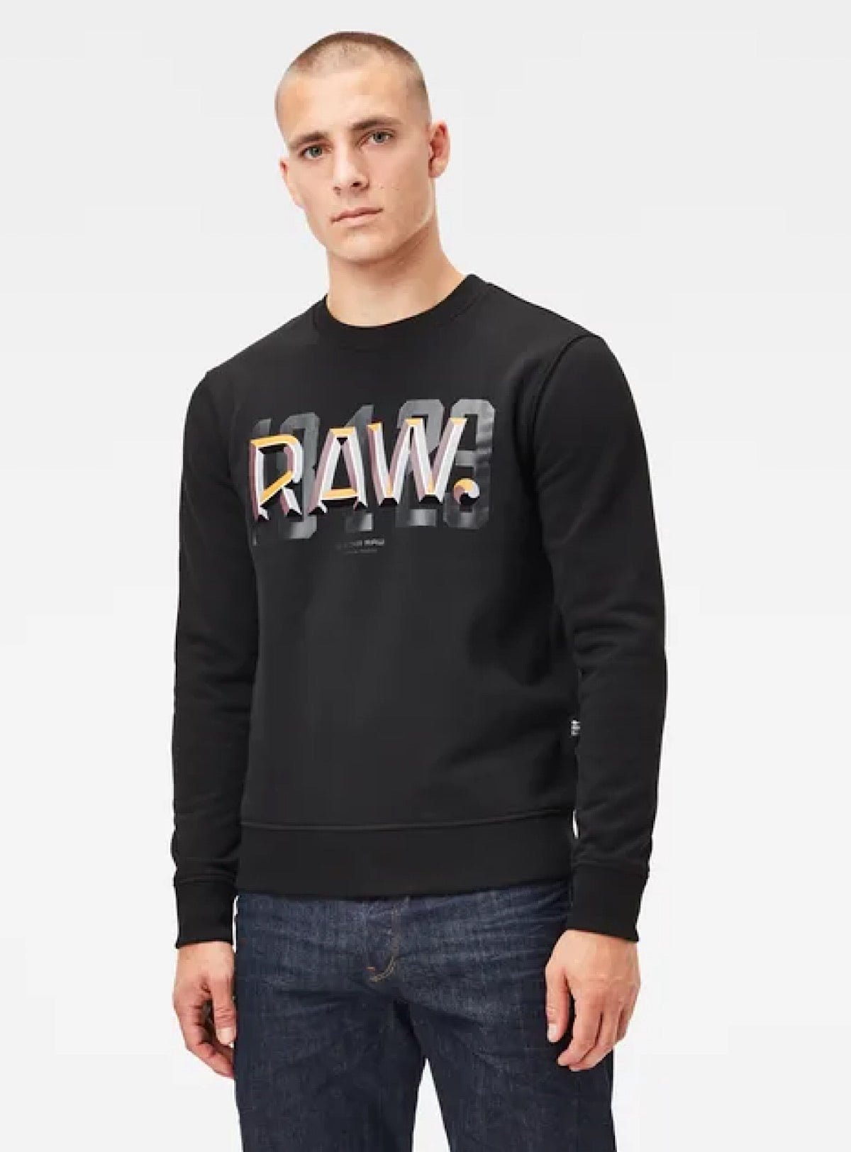 G-Star Sweater - Raw Dot Crew - Dk Black - D18239