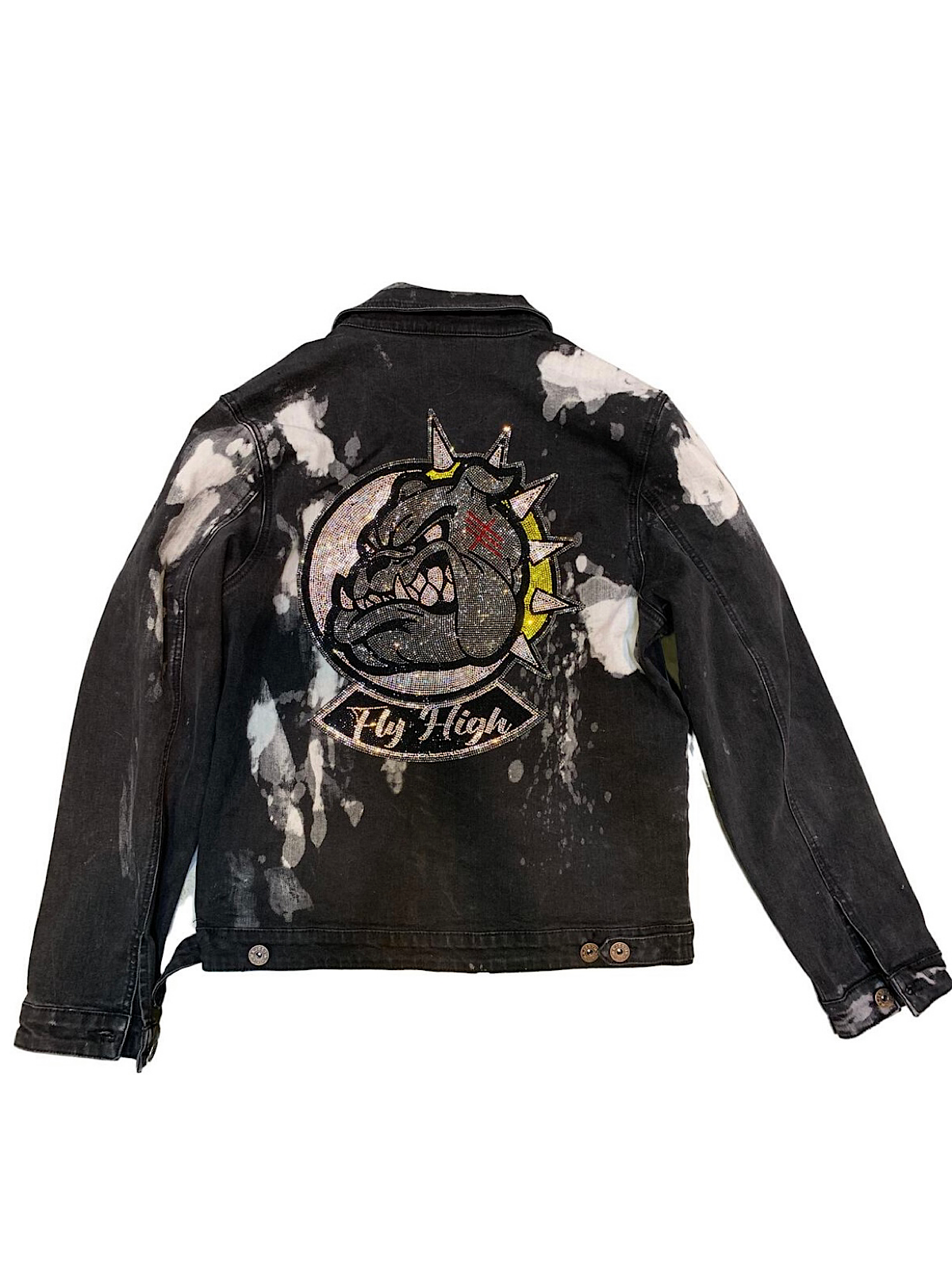 Majestik Denim Jacket - Stones And Patches - Black - DJ2131