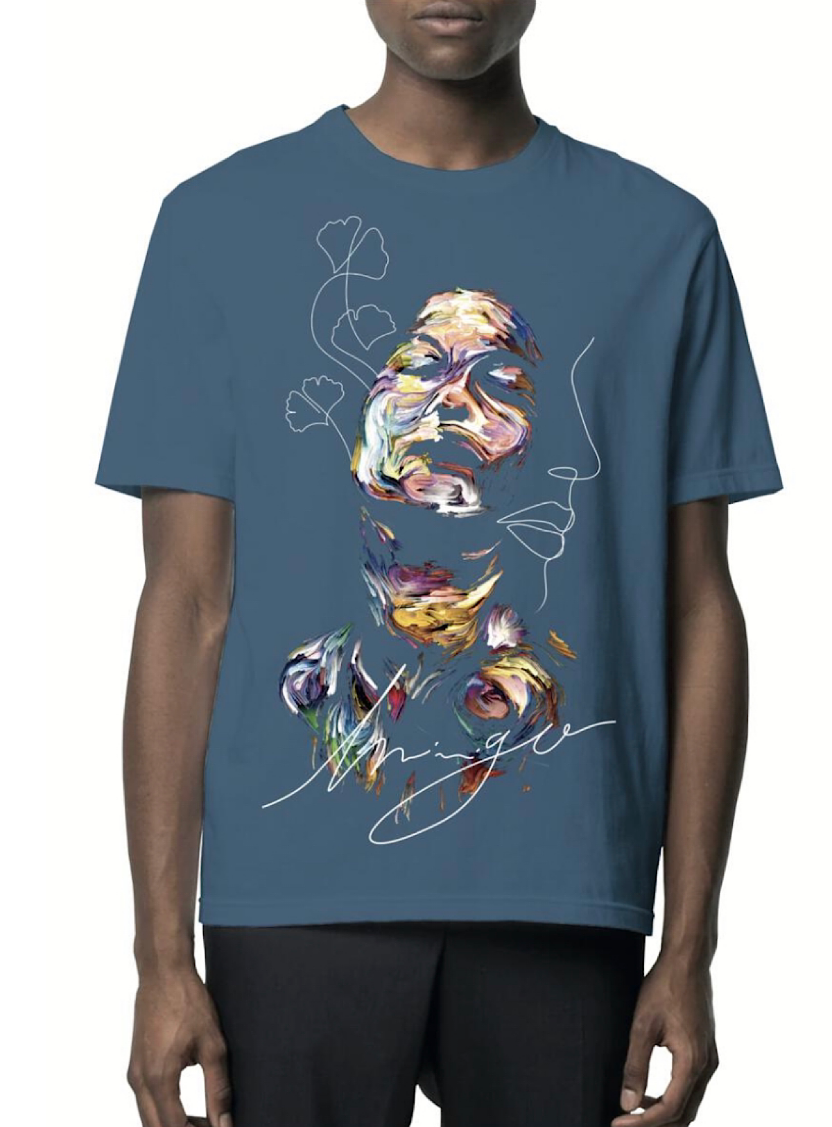 Inimigo T-Shirt - Surrealism Paint - Faience Blue - ITS8163