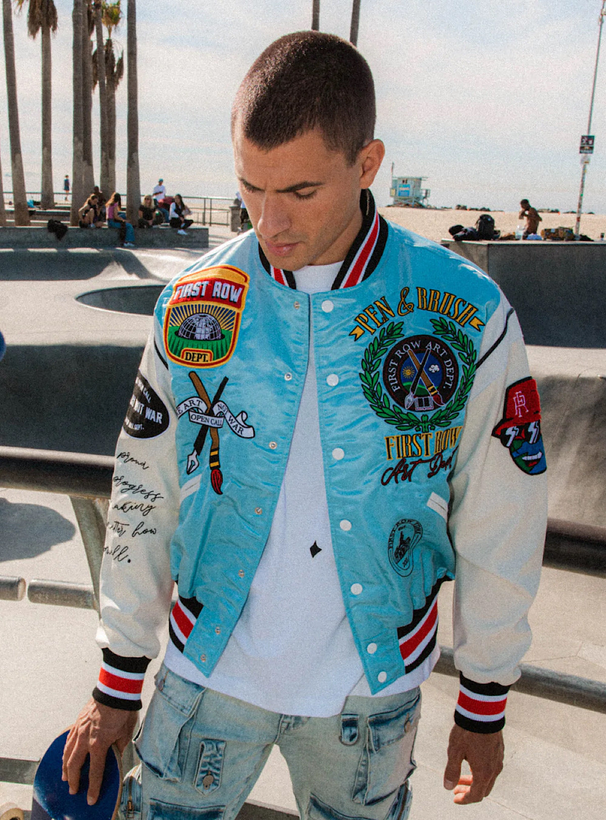 First Row Jacket - Pen & Brush - Sky Blue - FRJ0035