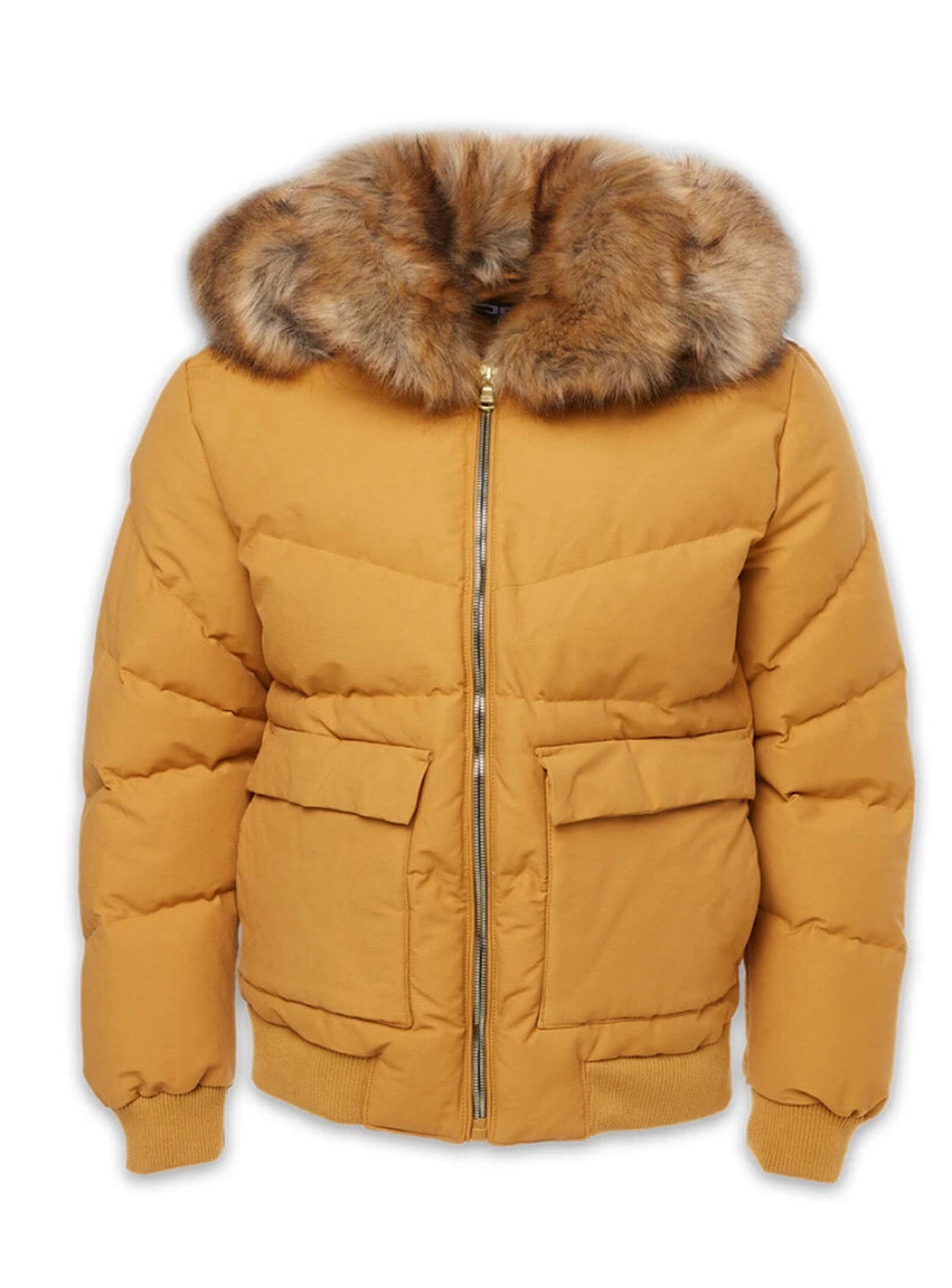 Jordan Craig Jacket - Canvas Fur Puffer - Desert - 91541